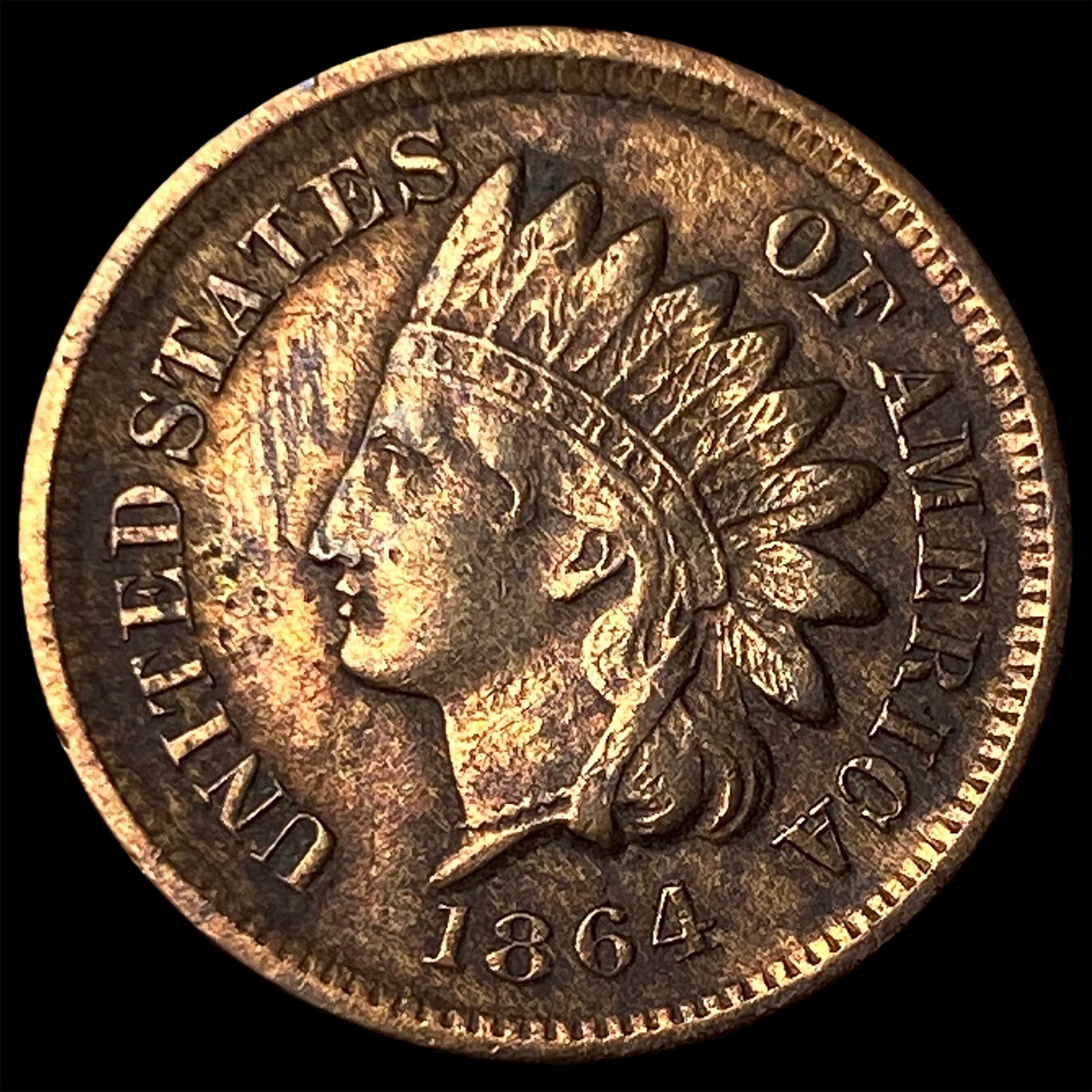 1864 Bronze Indian Head Cent NEARLY UNCIRCULATED: 1864 Bronze Indian Head Cent NEARLY UNCIRCULATED