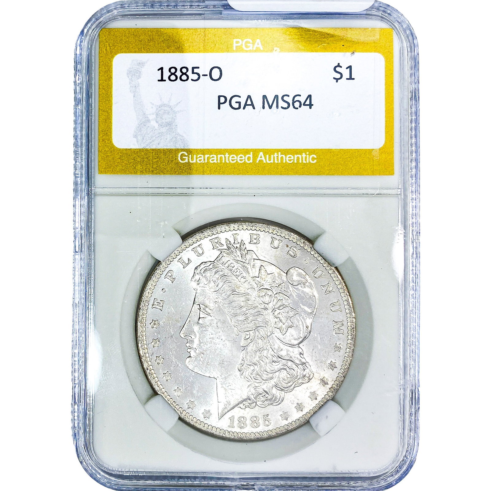 1885-O Morgan Silver Dollar PGA MS64: 1885-O Morgan Silver Dollar PGA MS64