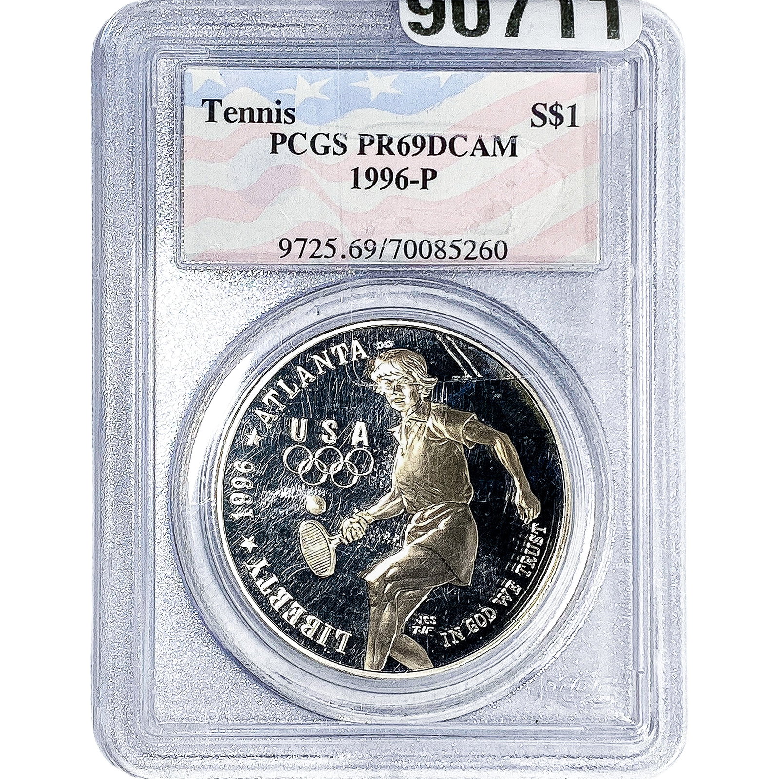 1996 Sliver $1 Tennis PCGS PR69 DCAM (1 of 2)