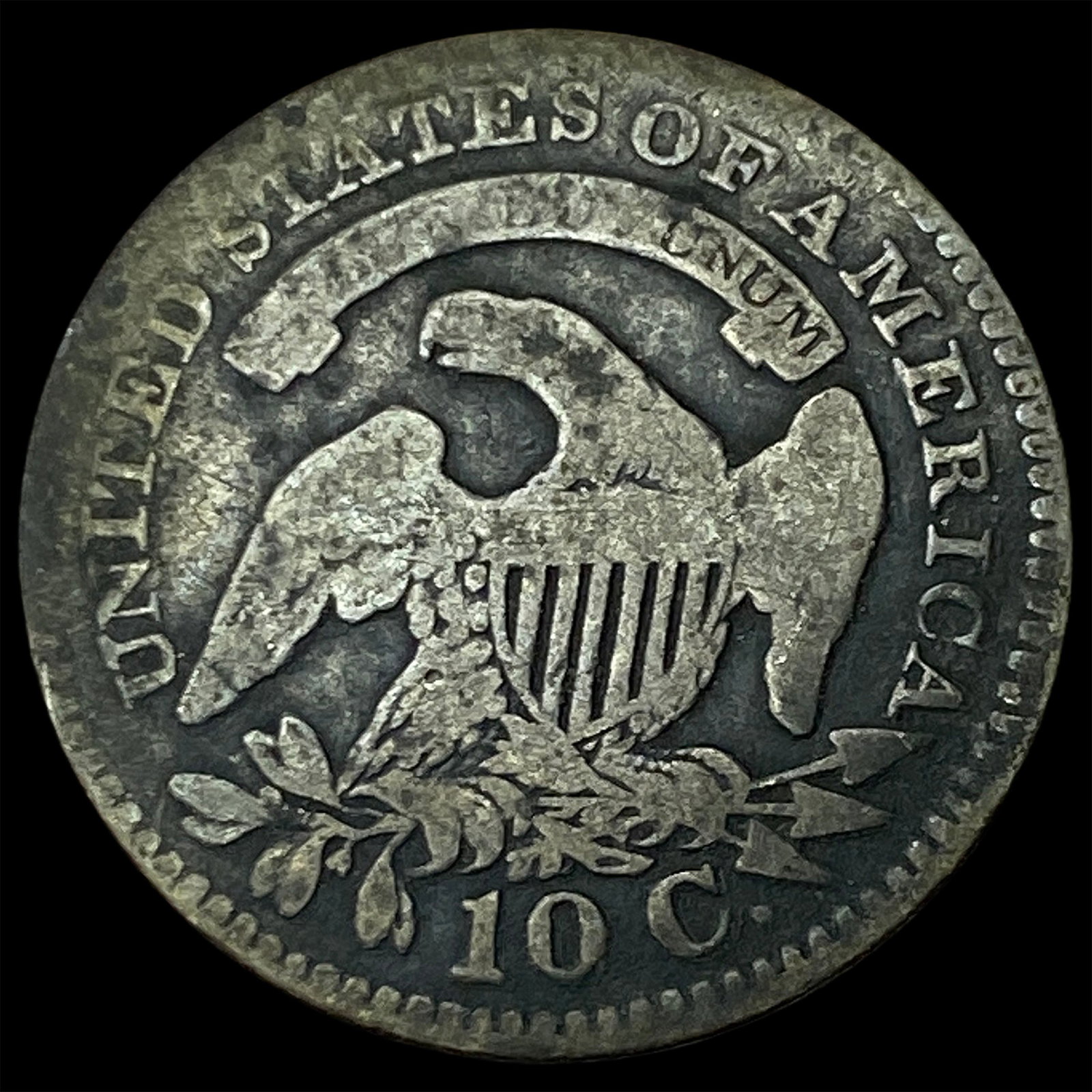 1827 Capped Bust Dime NICELY CIRCULATED - 2