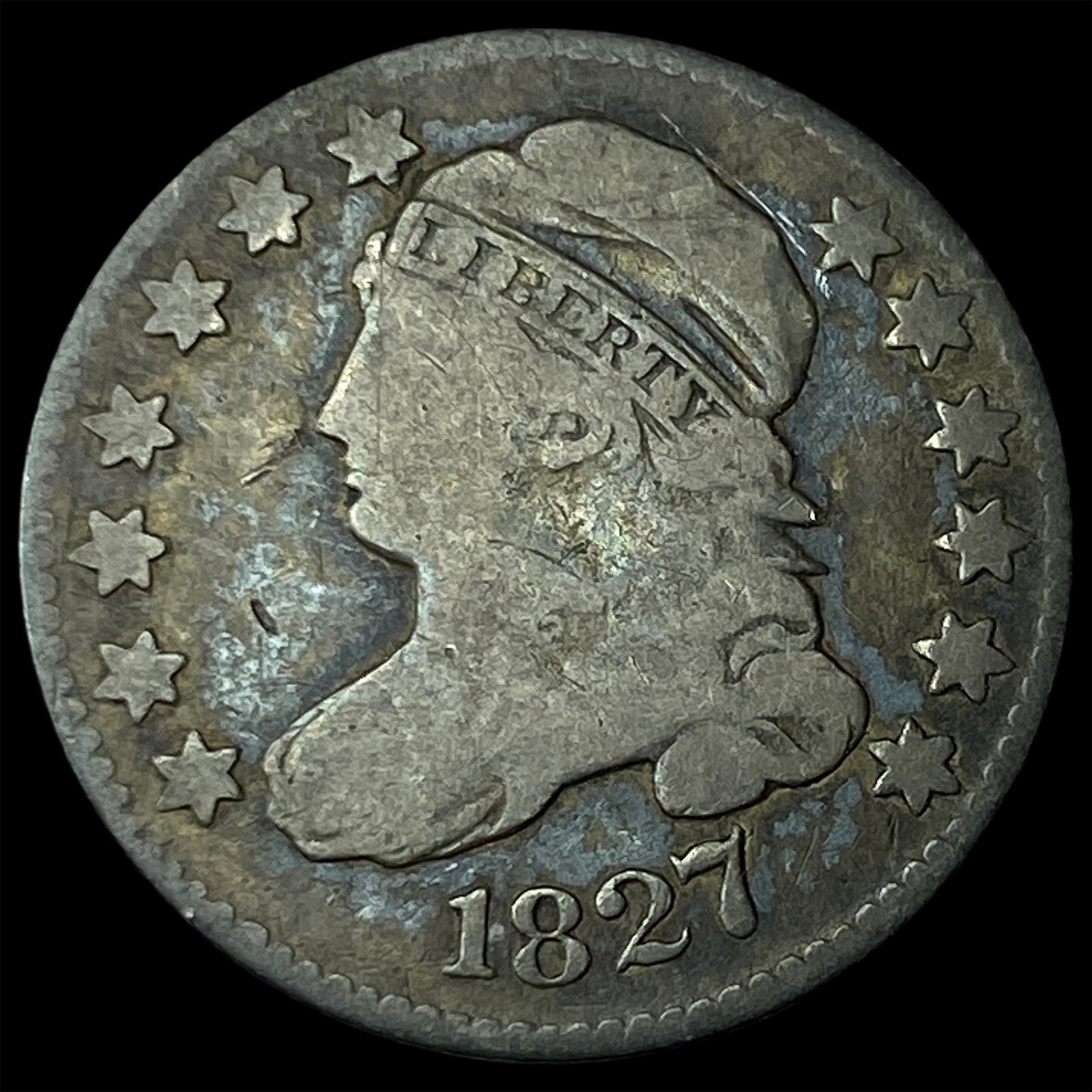 1827 Capped Bust Dime NICELY CIRCULATED: 1827 Capped Bust Dime NICELY CIRCULATED