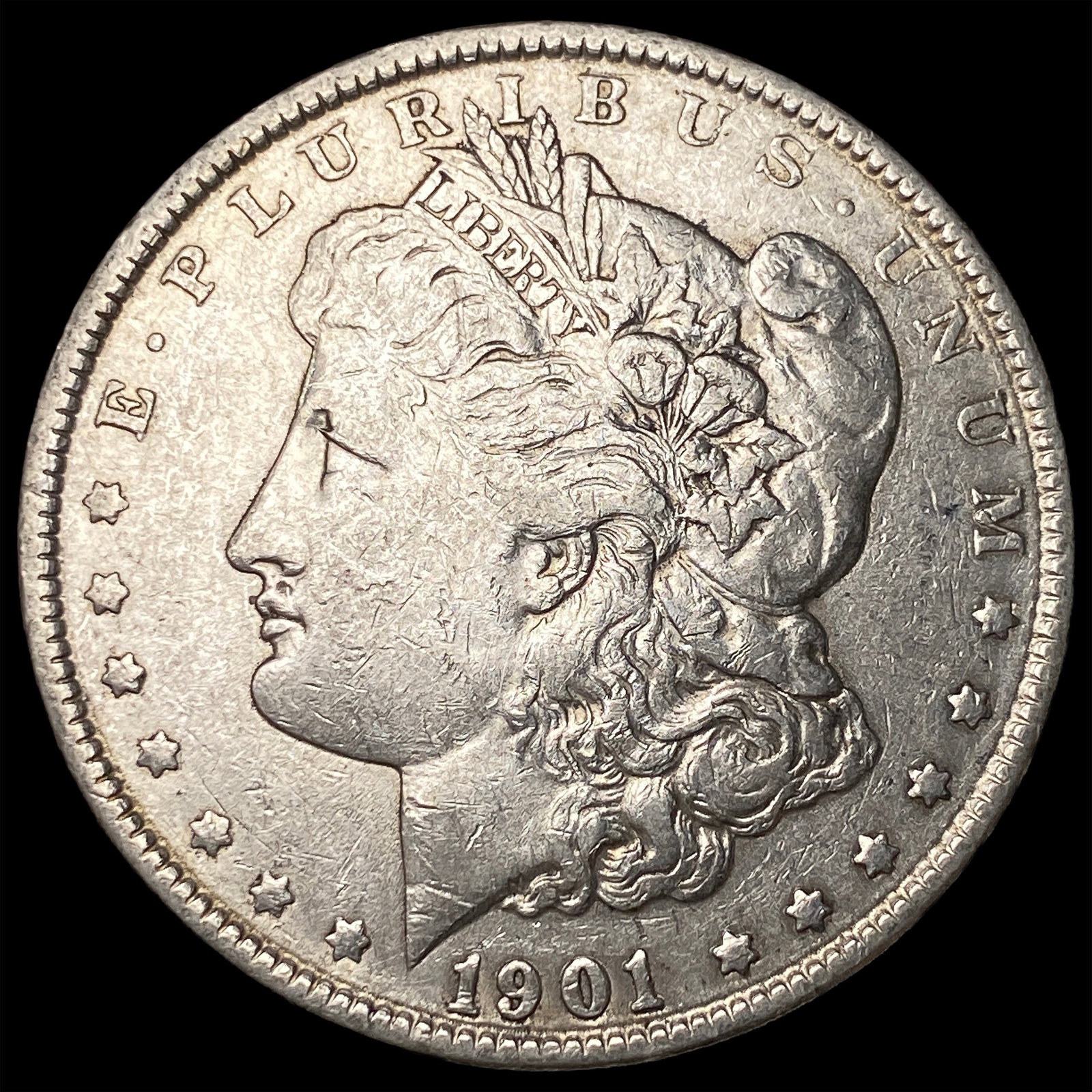 1901-S Silver Morgan Dollar NEARLY UNCIRCULATED: 1901-S Silver Morgan Dollar NEARLY UNCIRCULATED