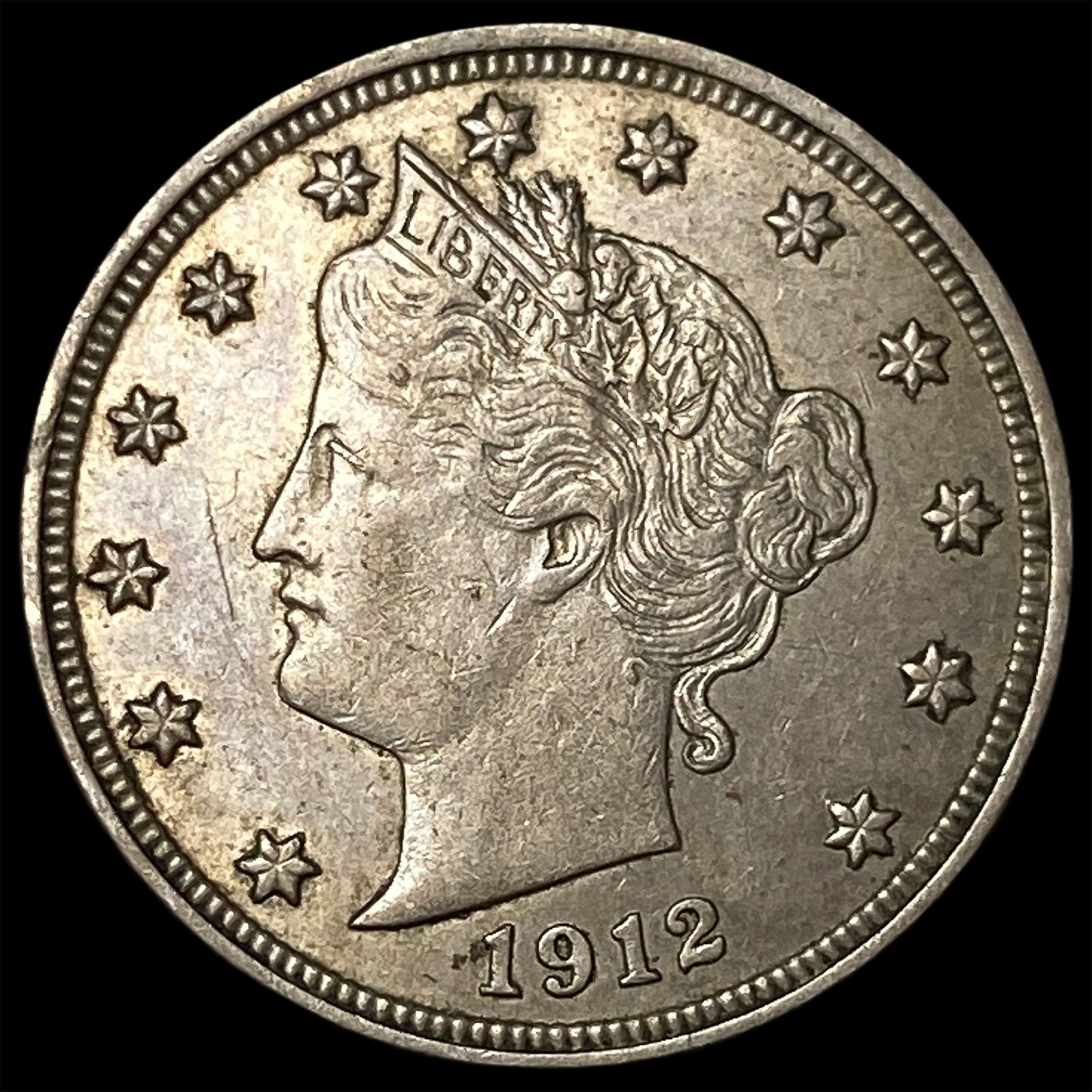 1912 Liberty Head Nickel CLOSELY UNCIRCULATED: 1912 Liberty Head Nickel CLOSELY UNCIRCULATED