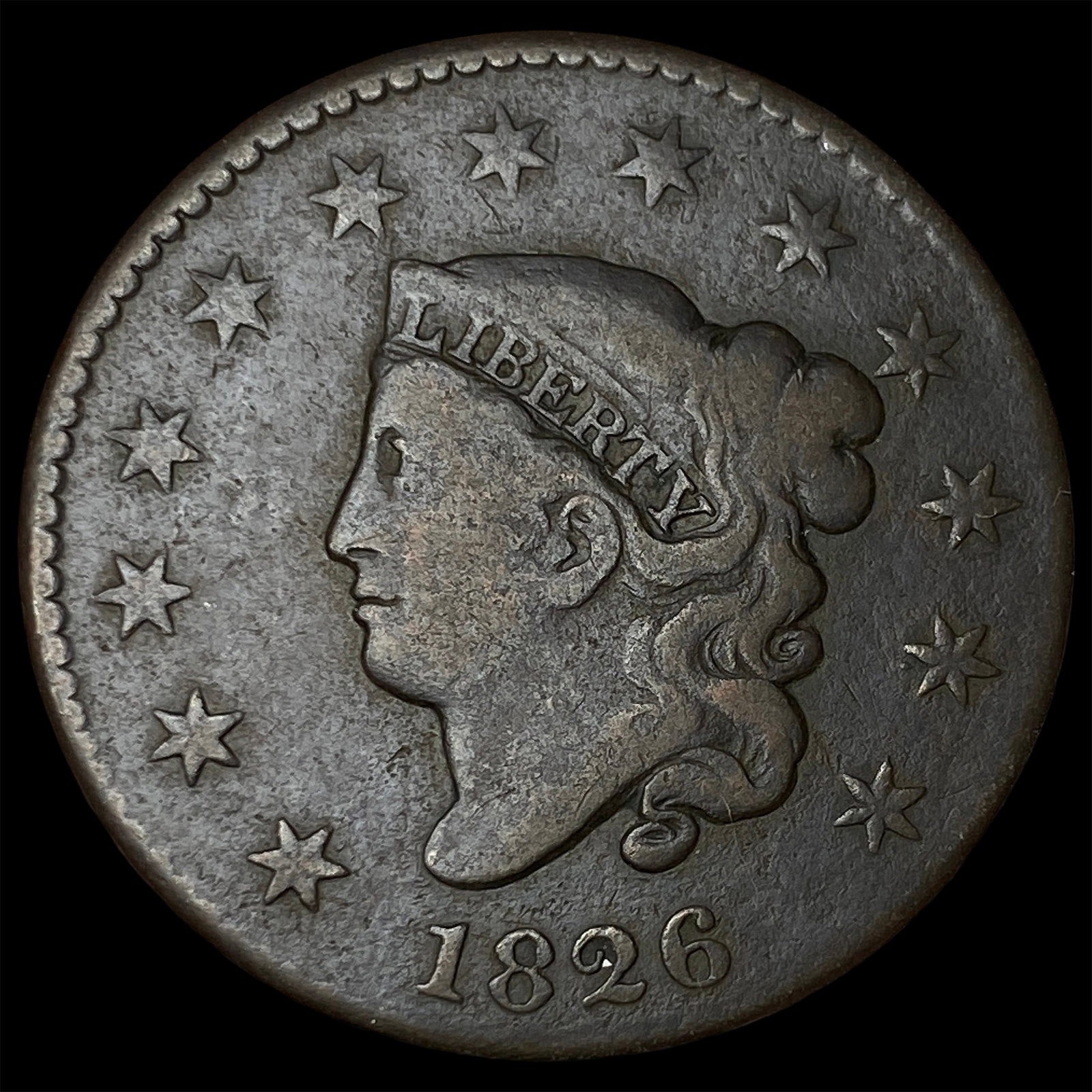 1826 Coronet Head Large Cent NICELY CIRCULATED (1 of 2)