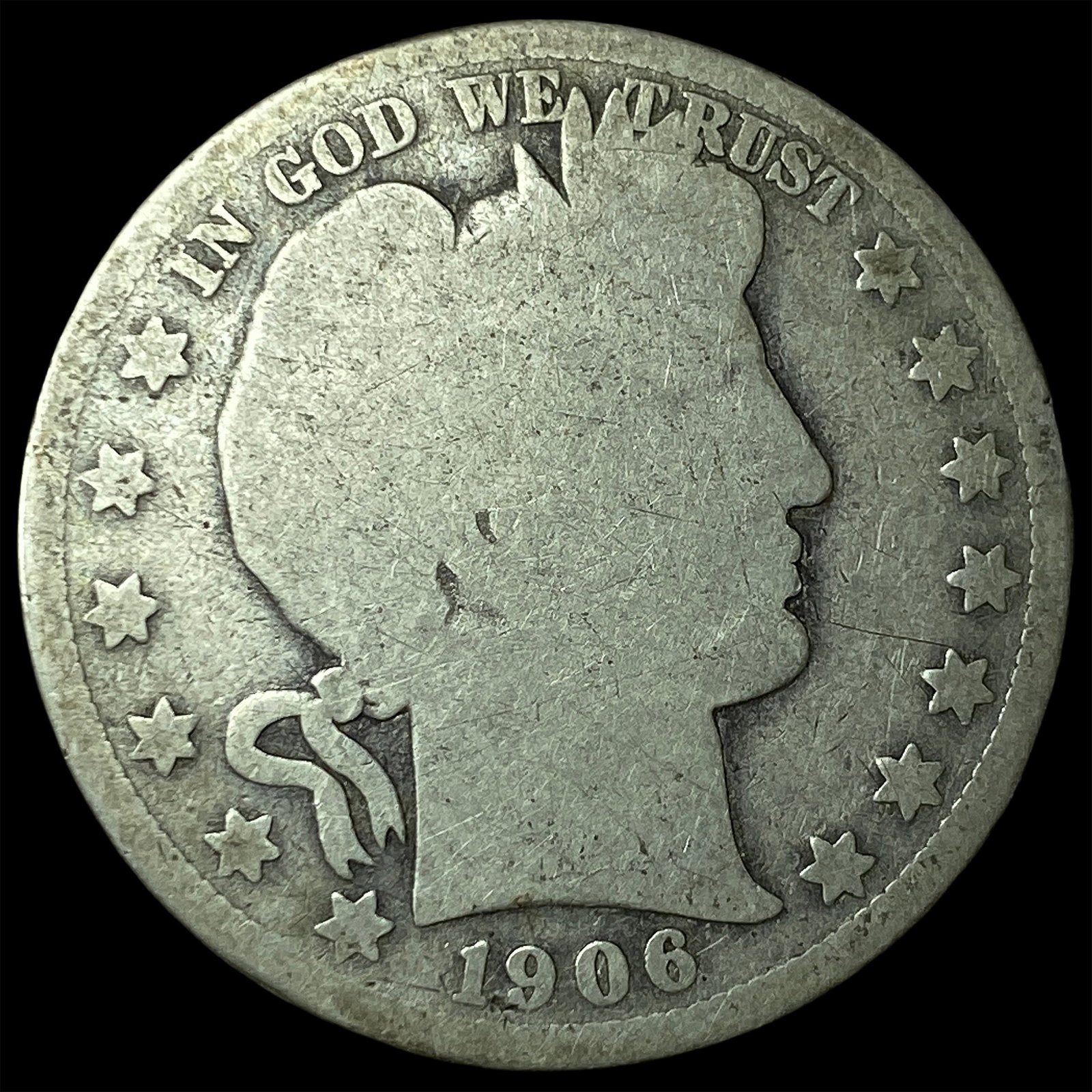 1906-D Silver Barber Half Dollar NICELY CIRCULATED (1 of 2)