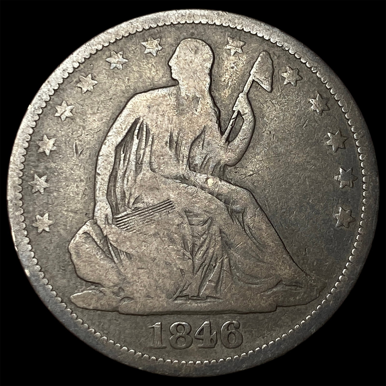 1846-O Silver Half Dollar NICELY CIRCULATED: 1846-O Silver Half Dollar NICELY CIRCULATED