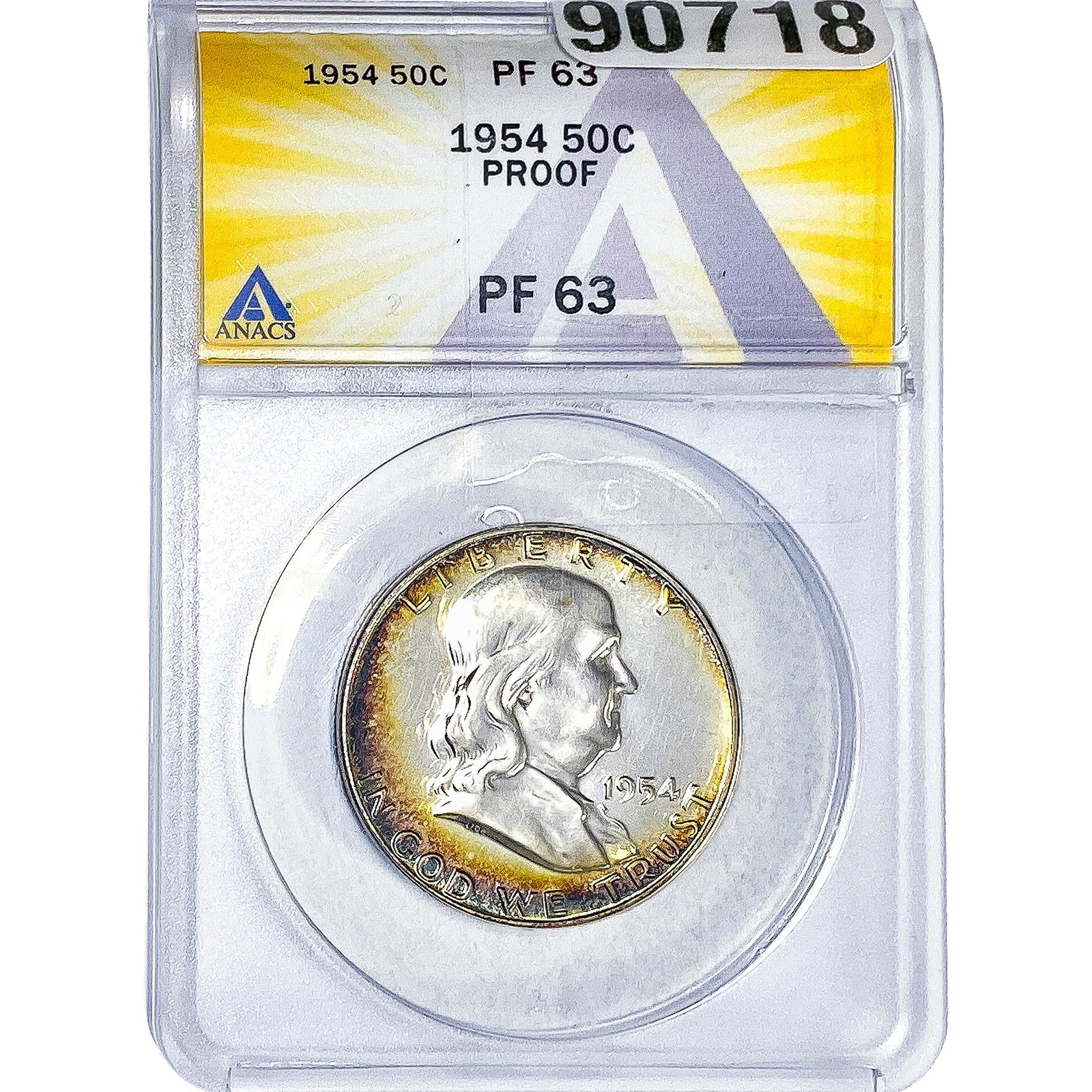 1954 Franklin Half Dollar ANACS PF63: 1954 Franklin Half Dollar ANACS PF63