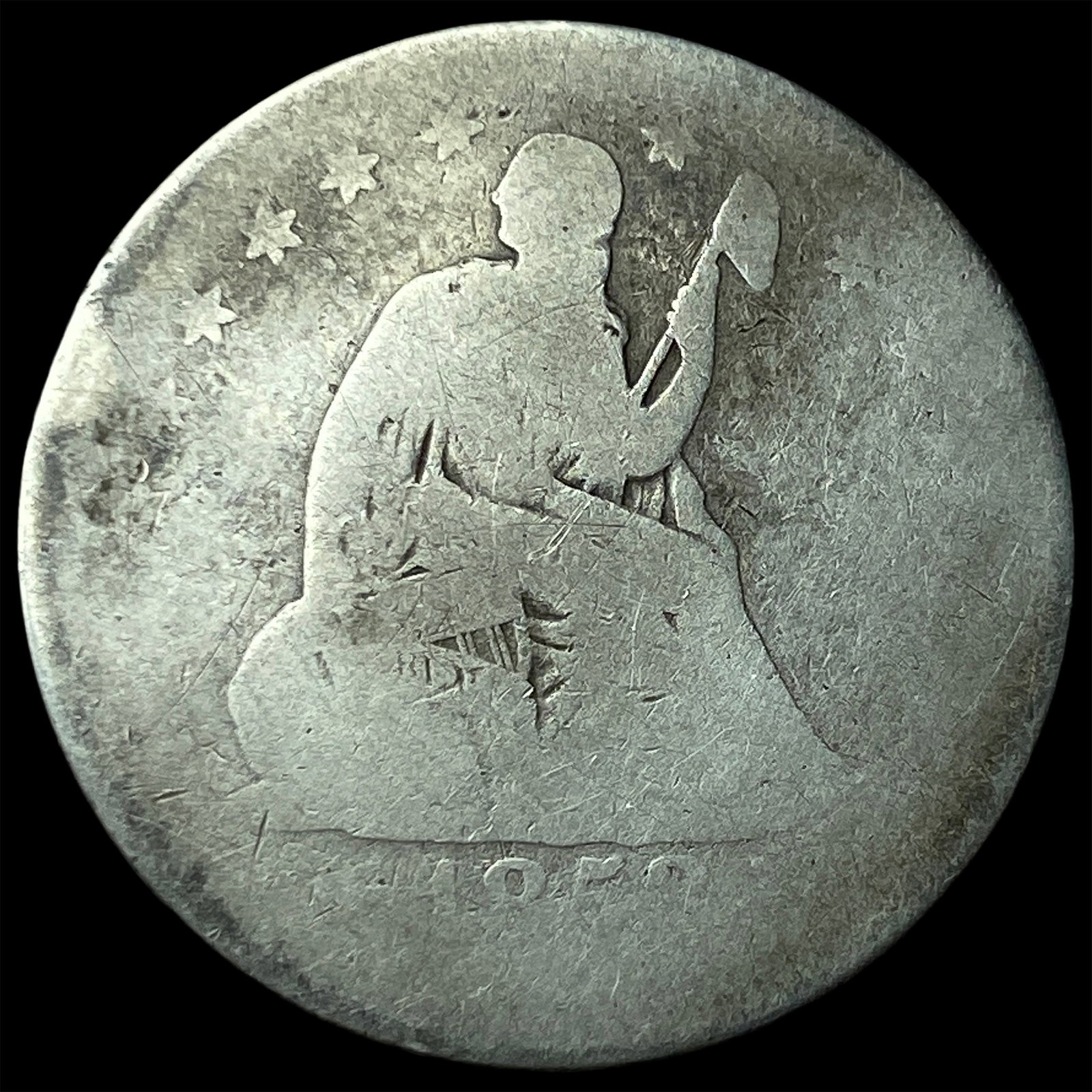 1853 Arrows/Rays Seated Liberty Quarter NICELY CIRCULATED (1 of 2)