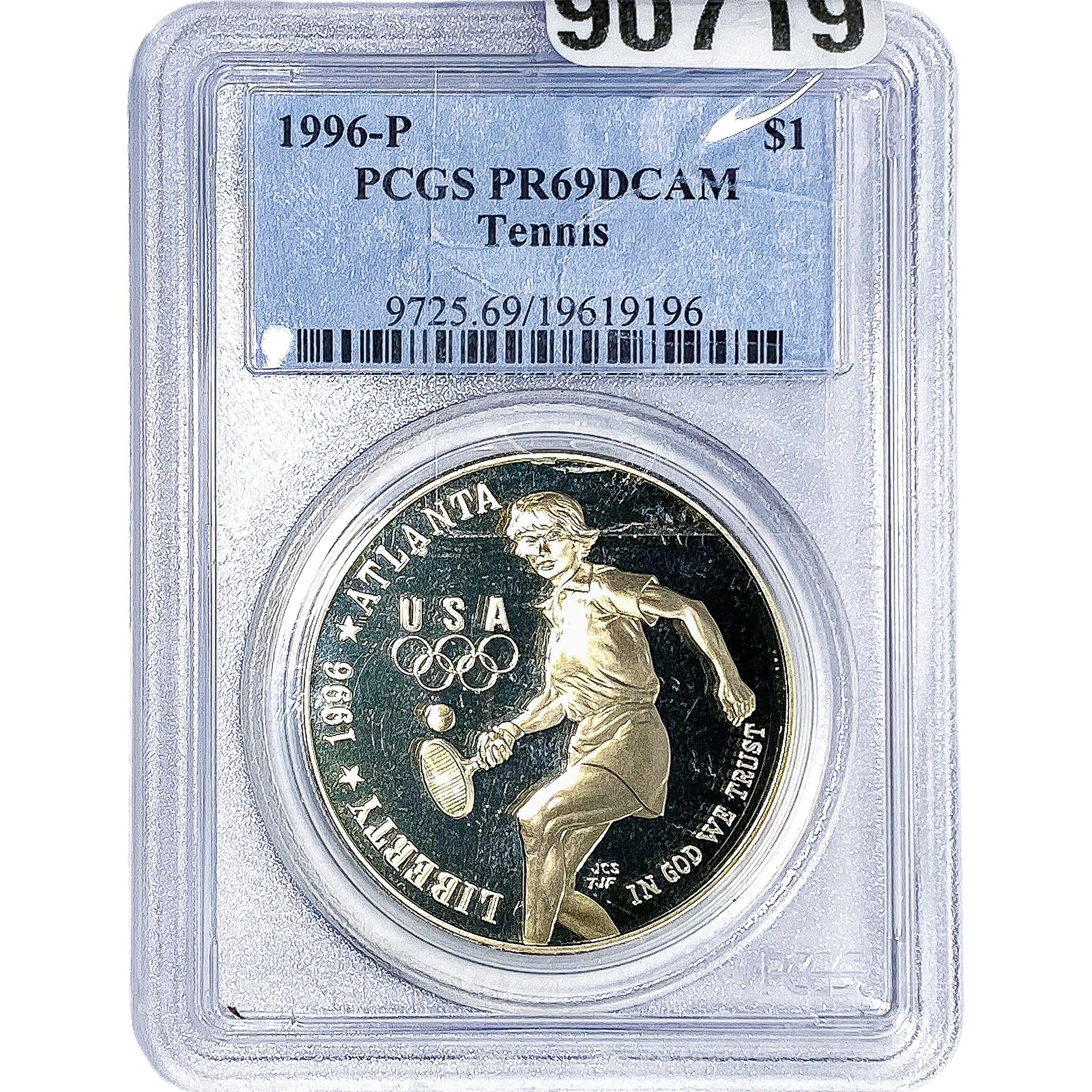 1996 $1 Tennis PCGS PR69 DCAM: 1996 $1 Tennis PCGS PR69 DCAM