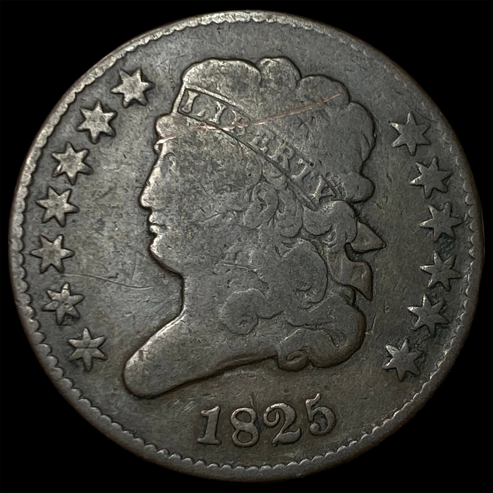 1825 Classic Head Half Cent CHOICE AU: 1825 Classic Head Half Cent CHOICE AU