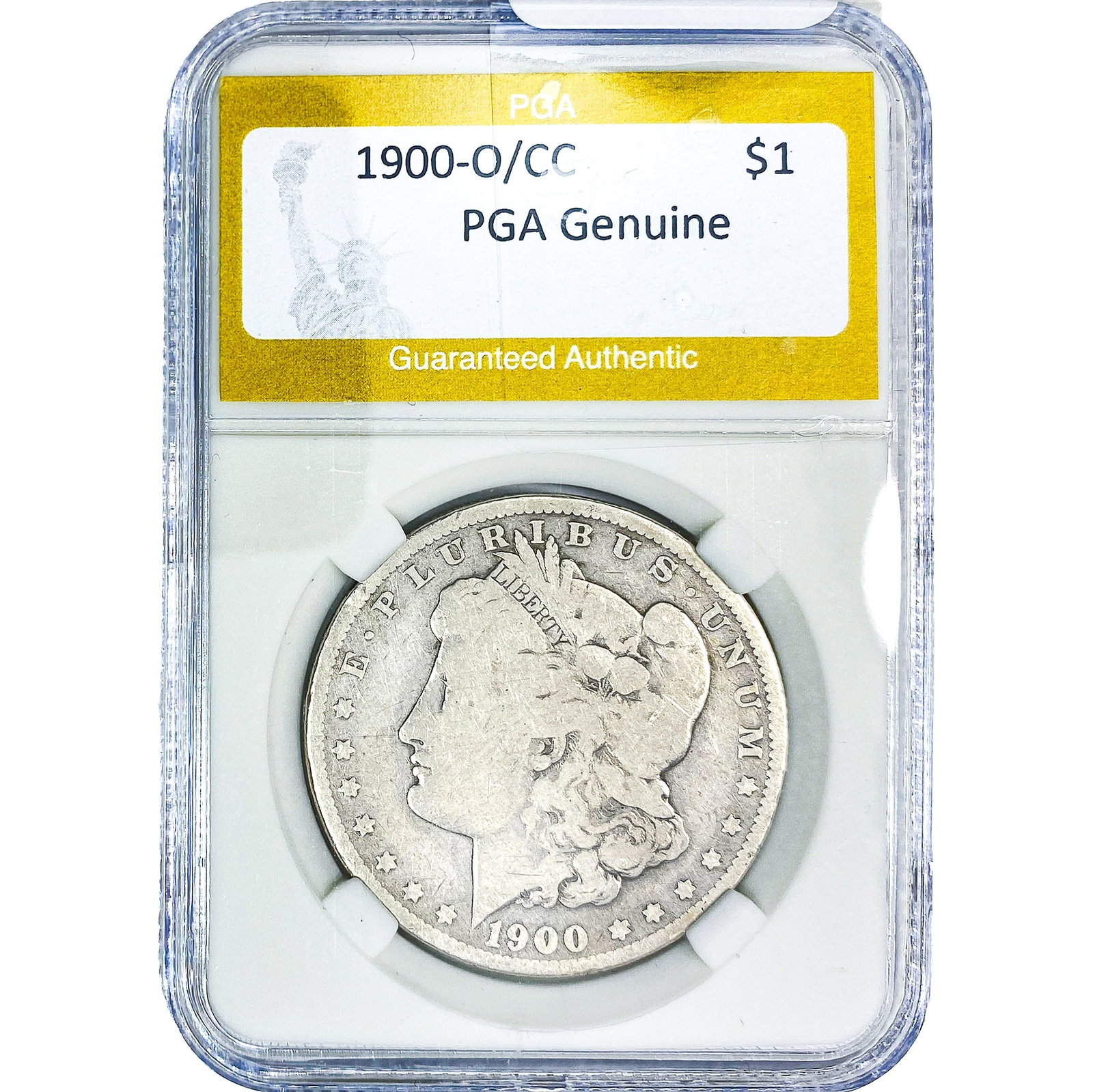 1900-O/CC Morgan Silver Dollar PGA Genuine: 1900-O/CC Morgan Silver Dollar PGA Genuine