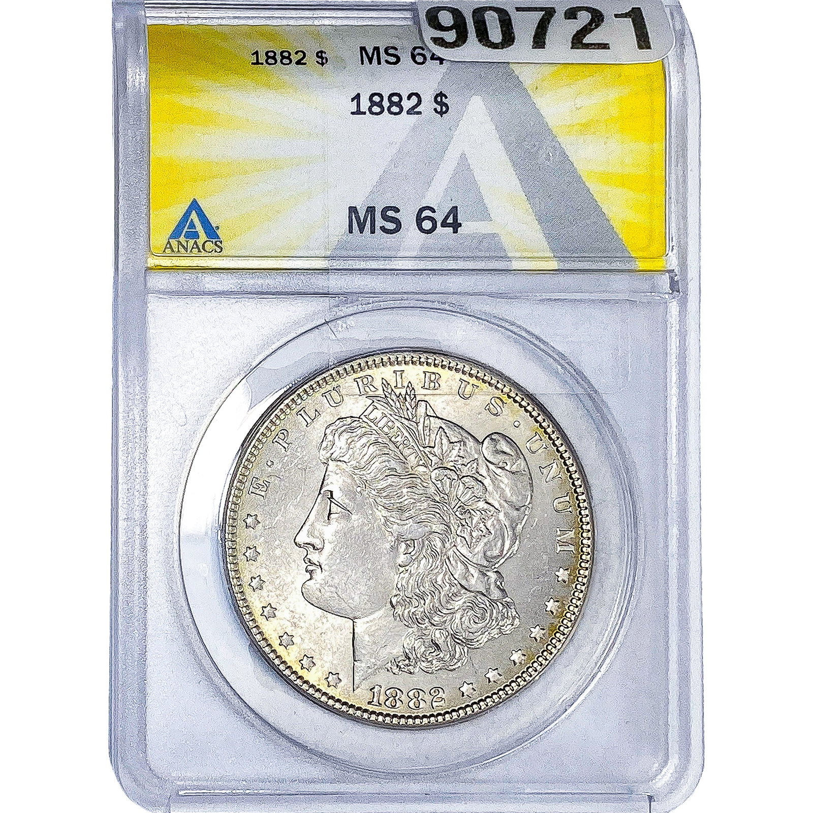 1882 Morgan Silver Dollar ANACS MS64: 1882 Morgan Silver Dollar ANACS MS64