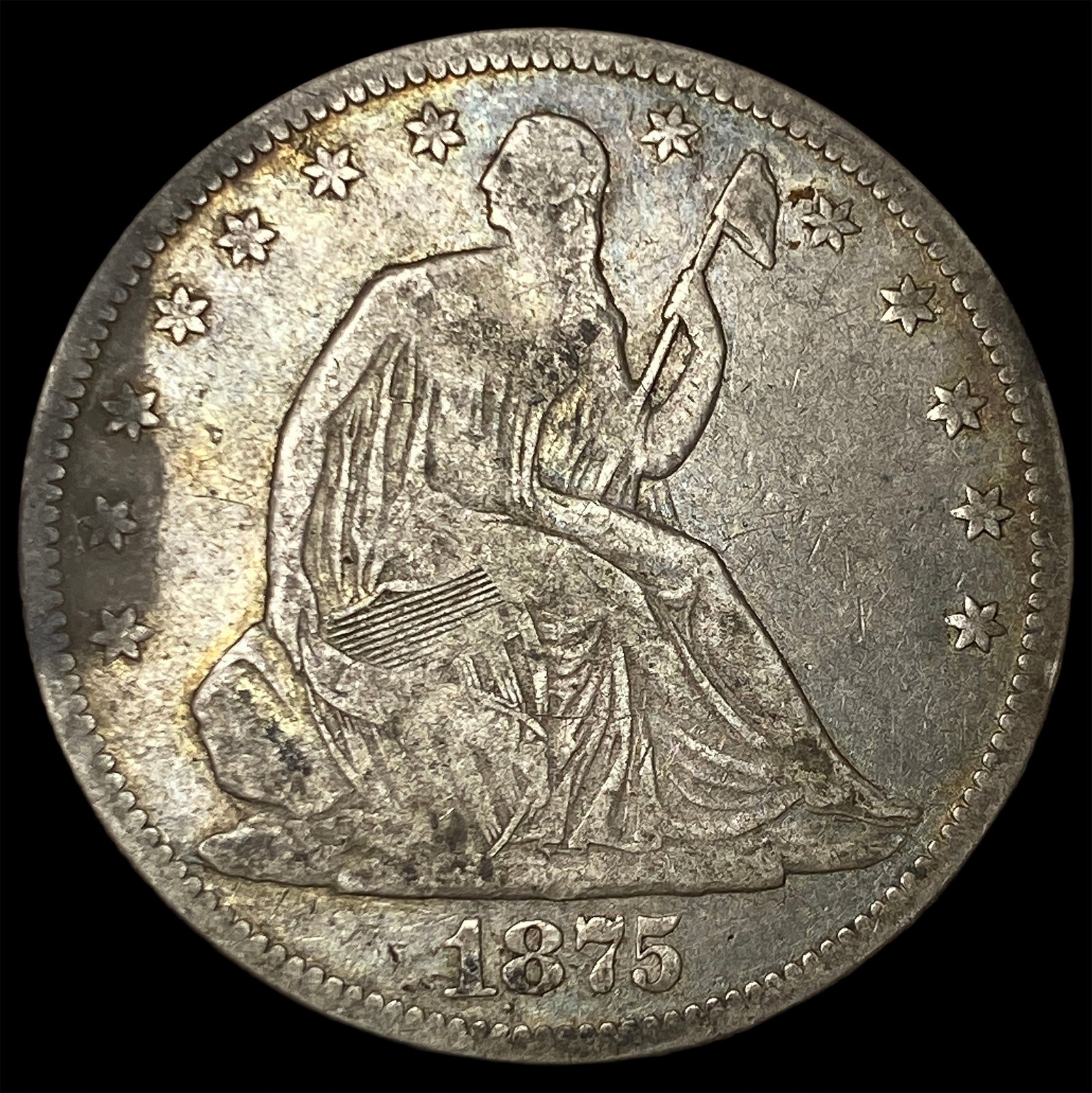 1875 Seated Liberty Half Dollar NICELY CIRCULATED: 1875 Seated Liberty Half Dollar NICELY CIRCULATED