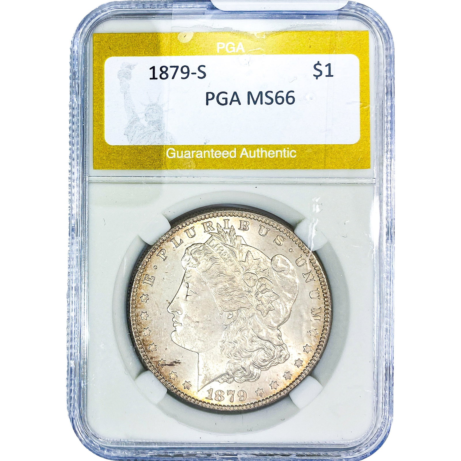 1879-S Morgan Silver Dollar PGA MS66: 1879-S Morgan Silver Dollar PGA MS66