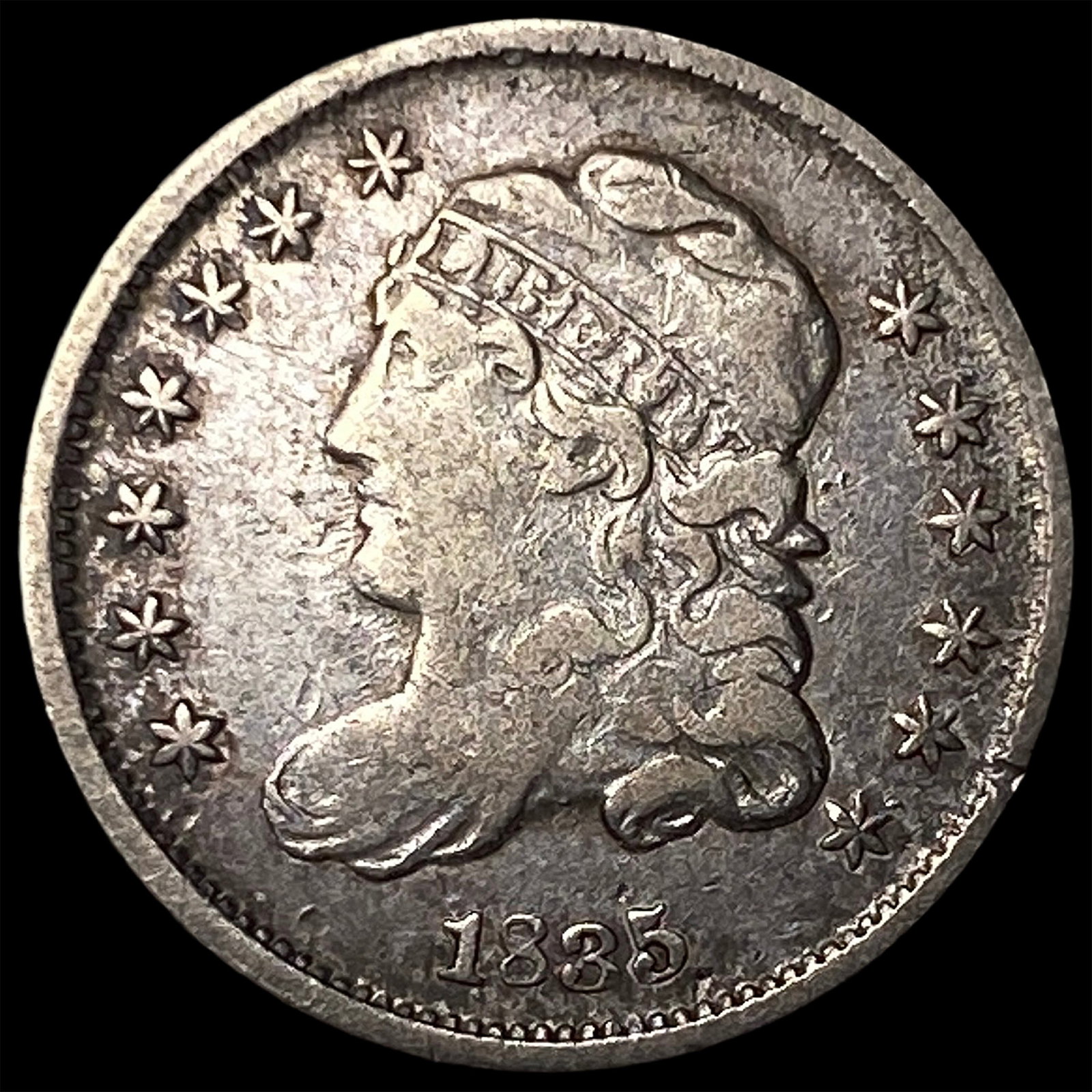 1835 Capped Bust Half Dime NEARLY UNCIRCULATED: 1835 Capped Bust Half Dime NEARLY UNCIRCULATED