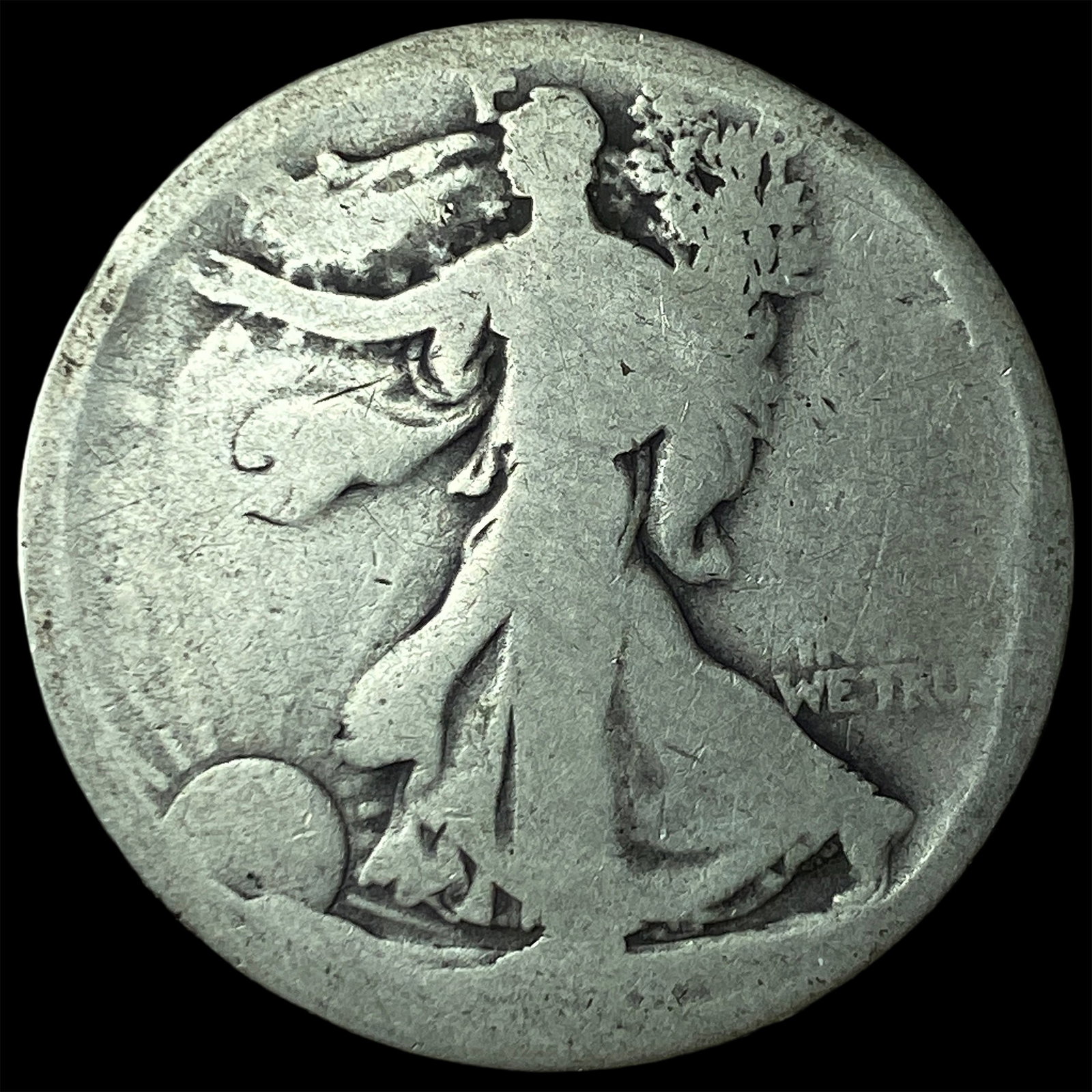 Walking Liberty Half Dollar 1917-S NICELY CIRCULATED: Walking Liberty Half Dollar 1917-S NICELY CIRCULATED