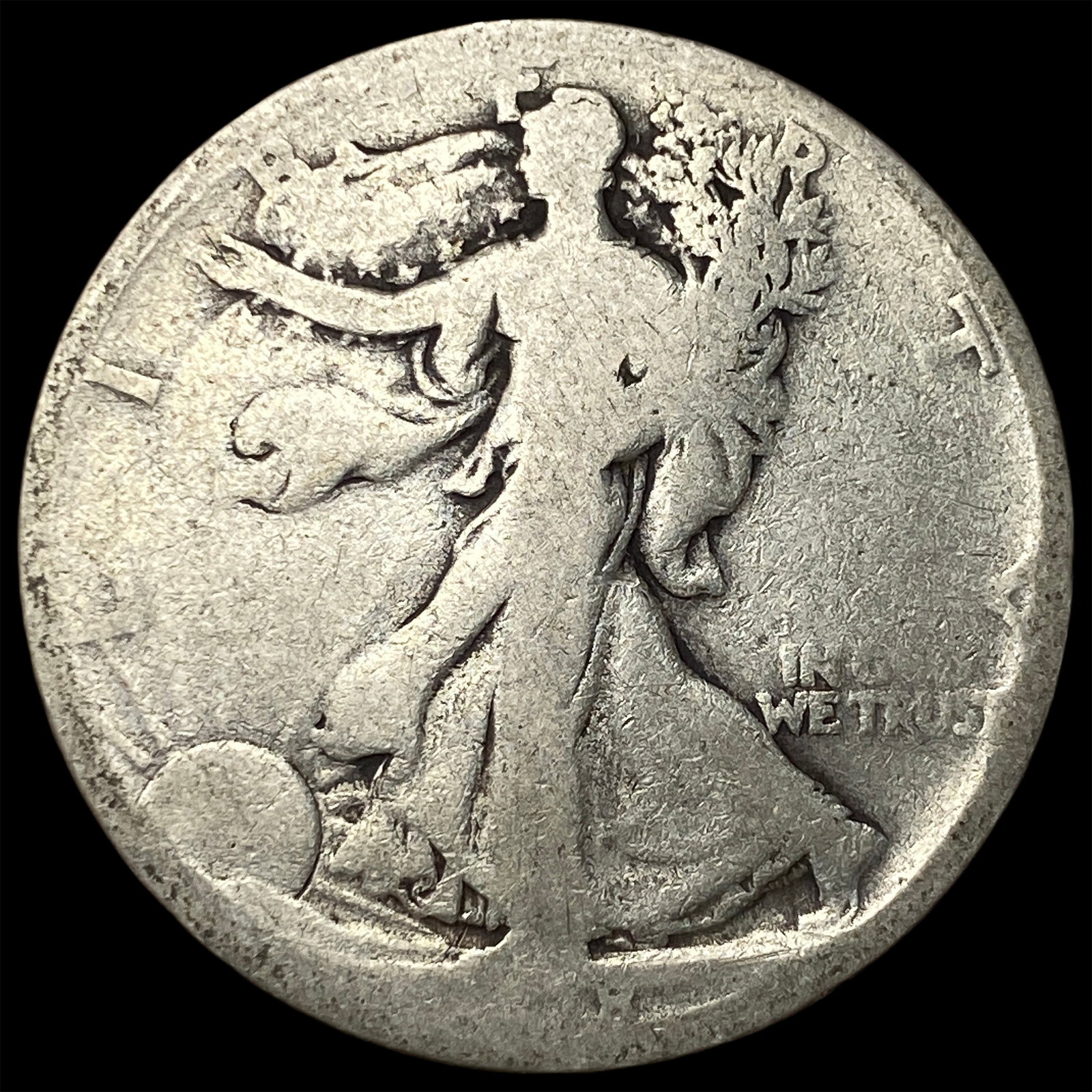 1917-S Silver Walking Liberty Half Dollar NICELY CIRCULATED: 1917-S Silver Walking Liberty Half Dollar NICELY CIRCULATED