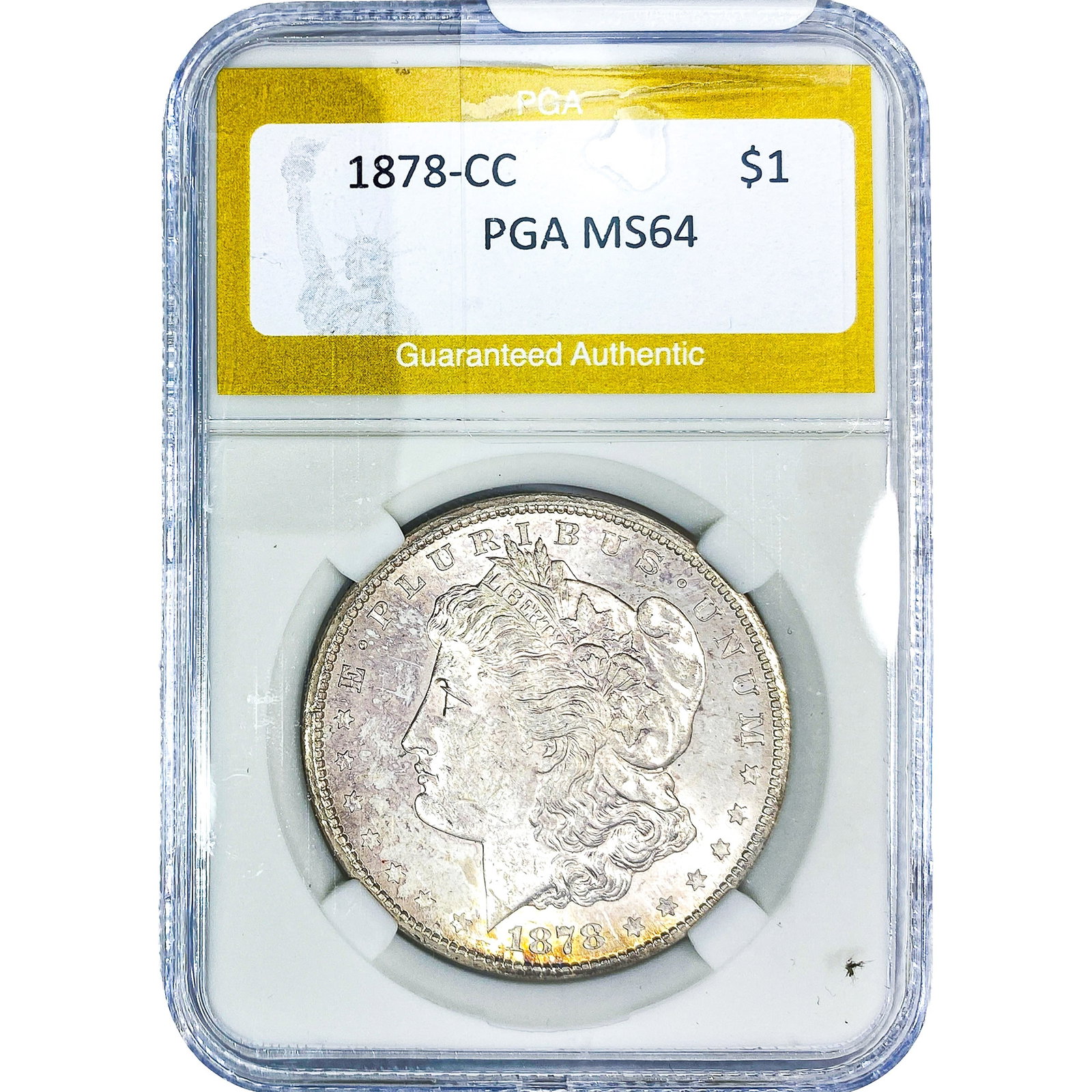 1878-CC Morgan Silver Dollar PGA MS64: 1878-CC Morgan Silver Dollar PGA MS64