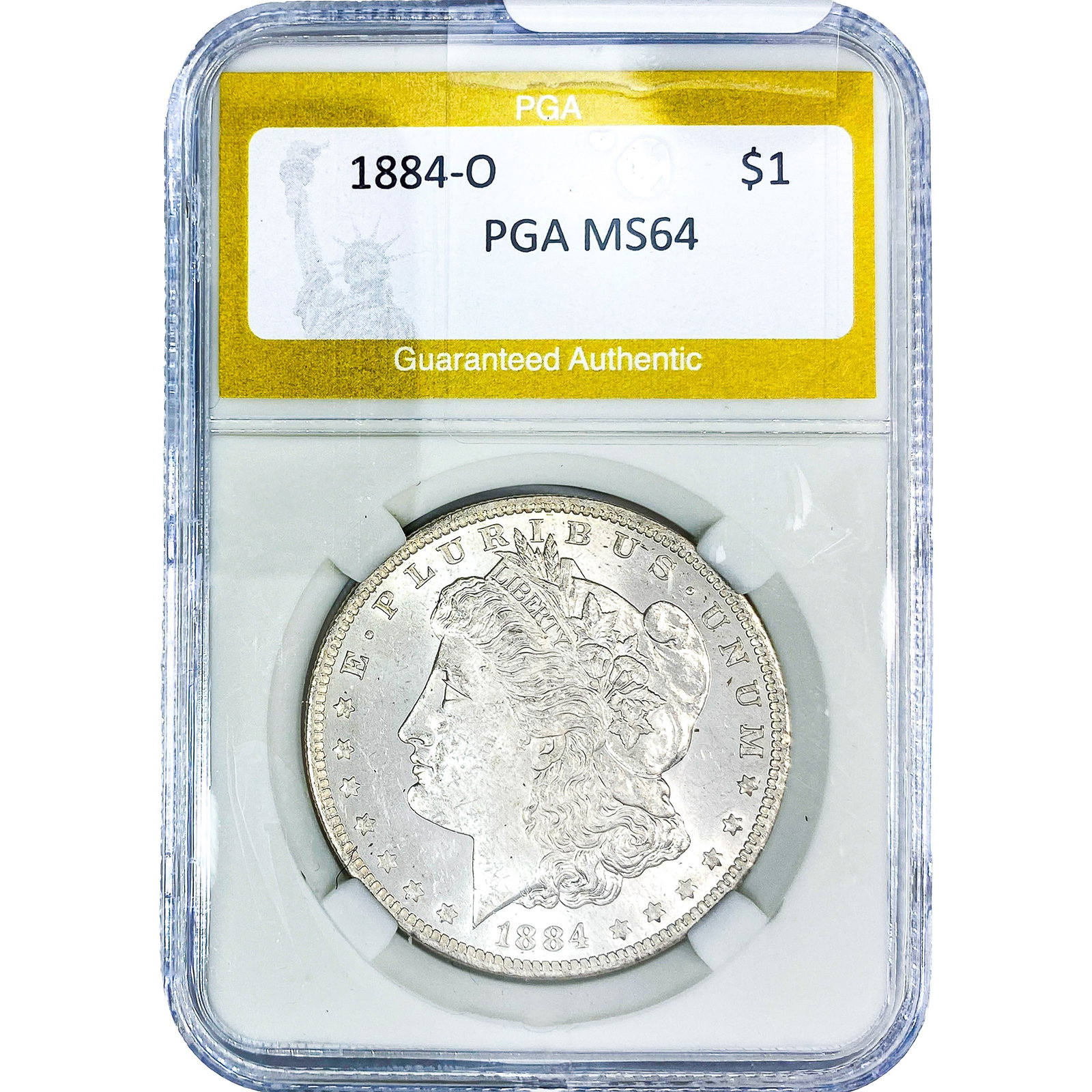 1884-O Morgan Silver Dollar PGA MS64: 1884-O Morgan Silver Dollar PGA MS64