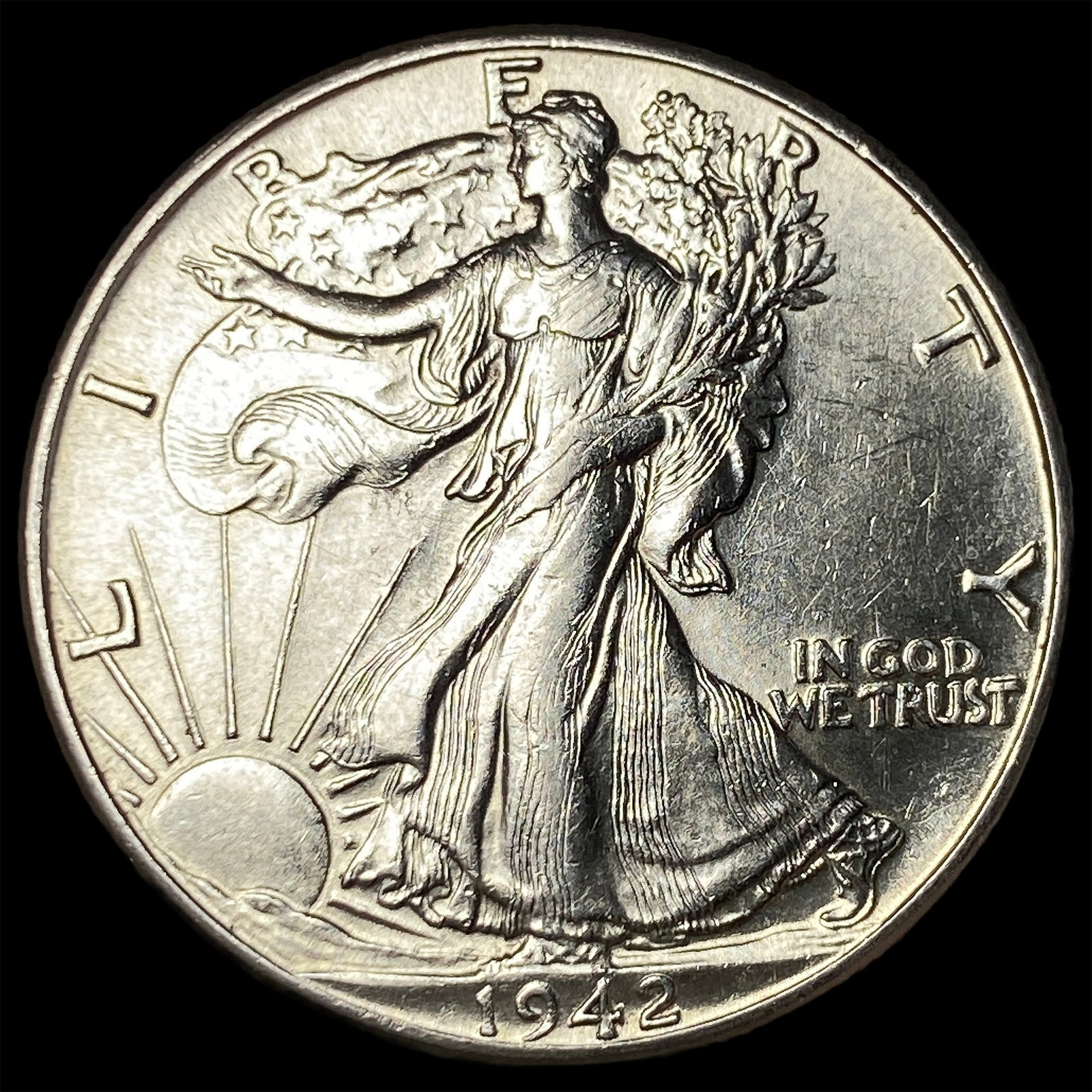 1942 Walking Liberty Half Dollar CHOICE AU: 1942 Walking Liberty Half Dollar CHOICE AU