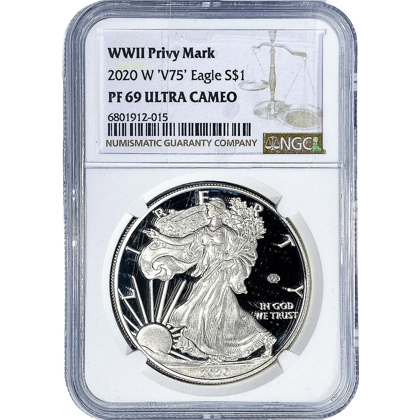 2020-W Silver Eagle NGC PF69 Ultra Cameo: 2020-W Silver Eagle NGC PF69 Ultra Cameo