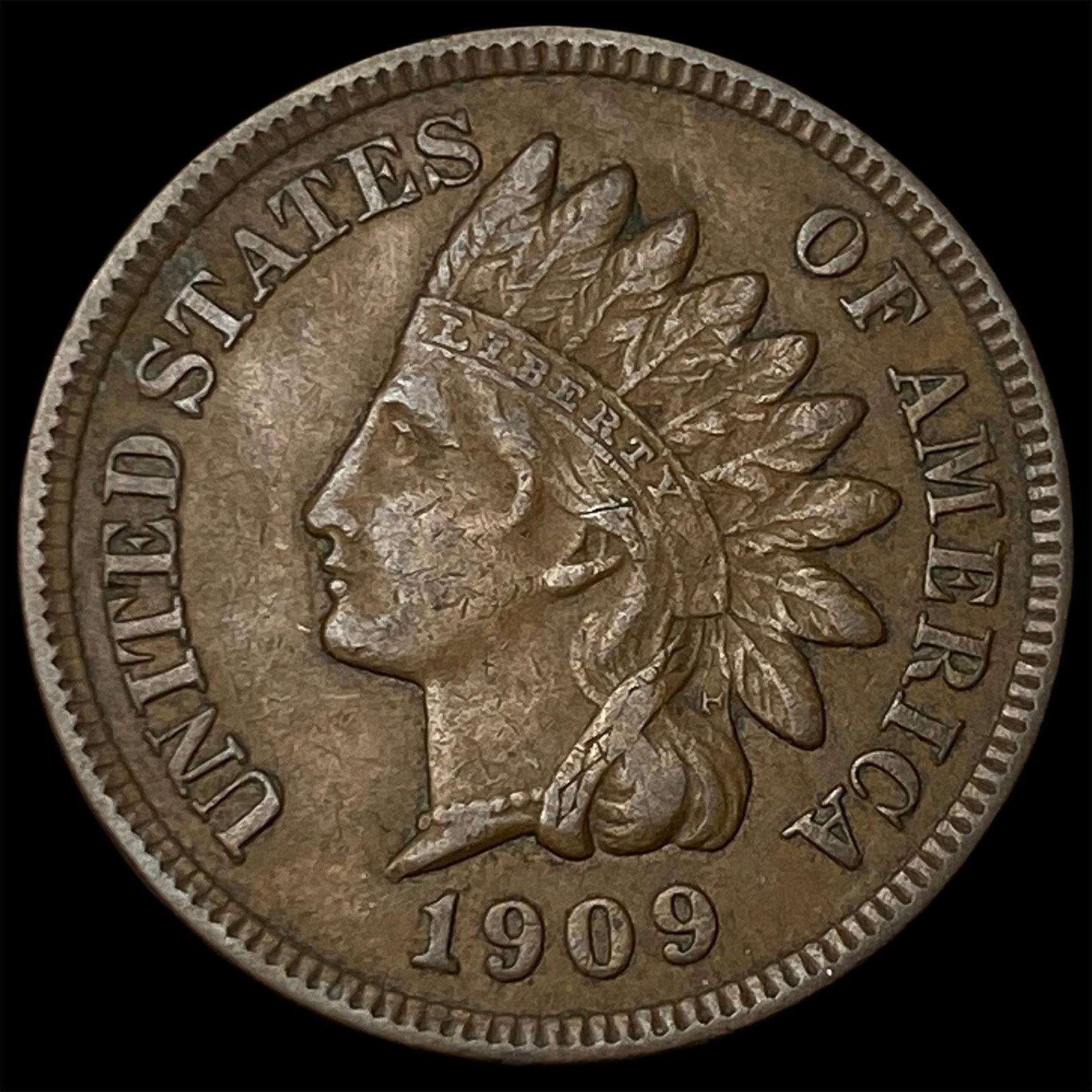 1909 Indian Head Cent CLOSELY UNCIRCULATED: 1909 Indian Head Cent CLOSELY UNCIRCULATED
