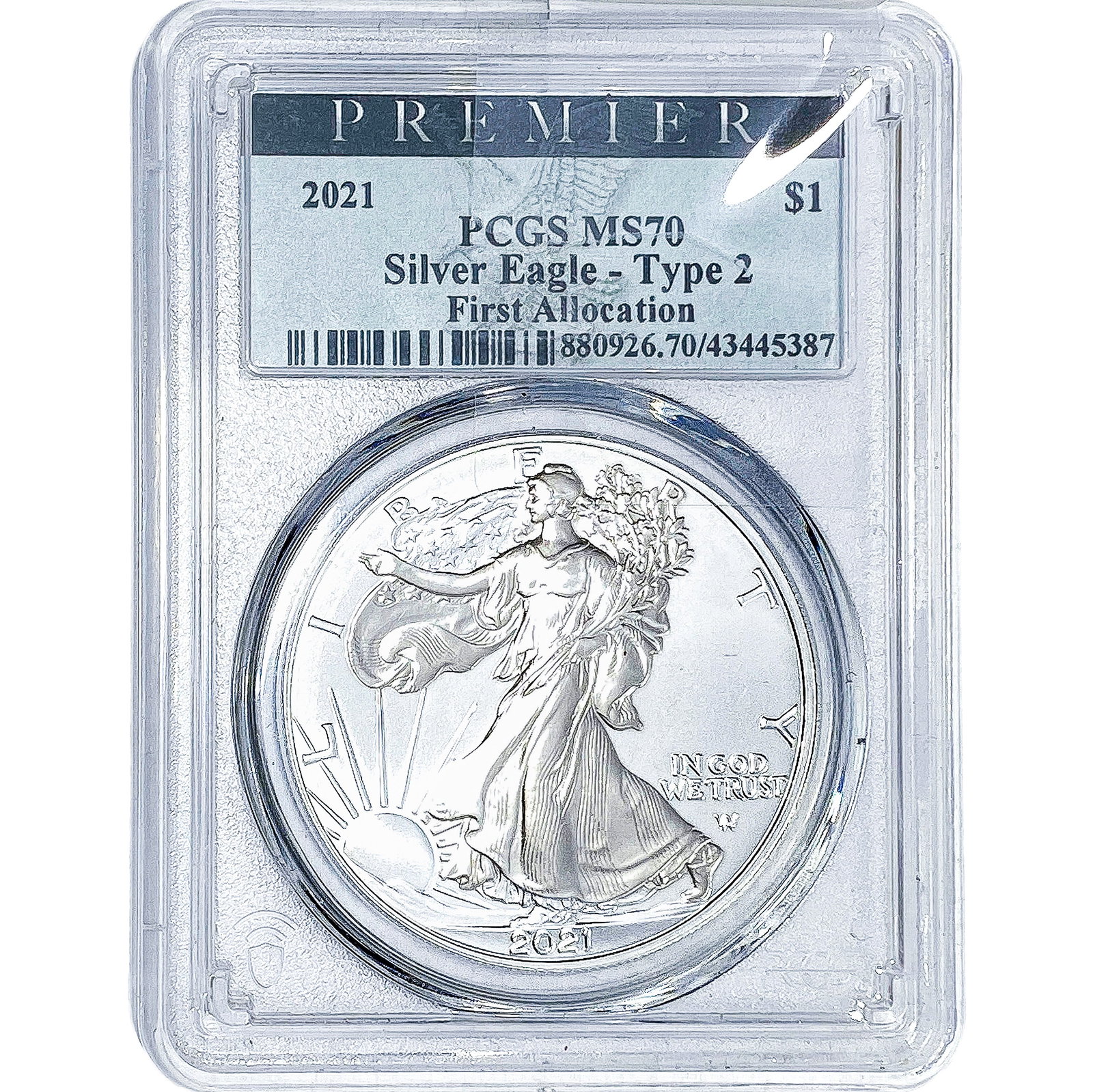 2021 Silver Eagle PCGS MS70 Type 2 (1 of 2)