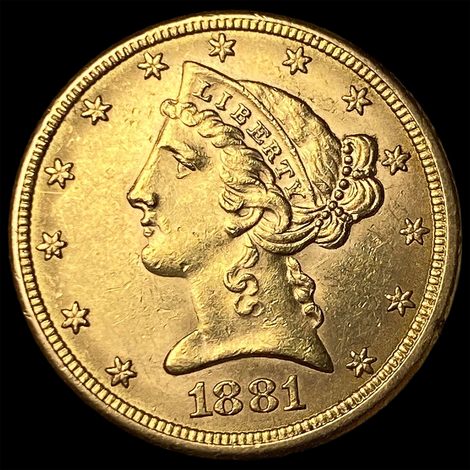 1881 Liberty Head Half Eagle $5 Gold UNCIRCULATED: 1881 Liberty Head Half Eagle $5 Gold UNCIRCULATED