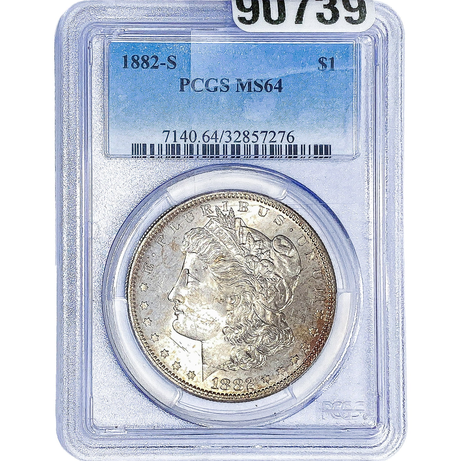 1882-S Morgan Silver Dollar PCGS MS64: 1882-S Morgan Silver Dollar PCGS MS64