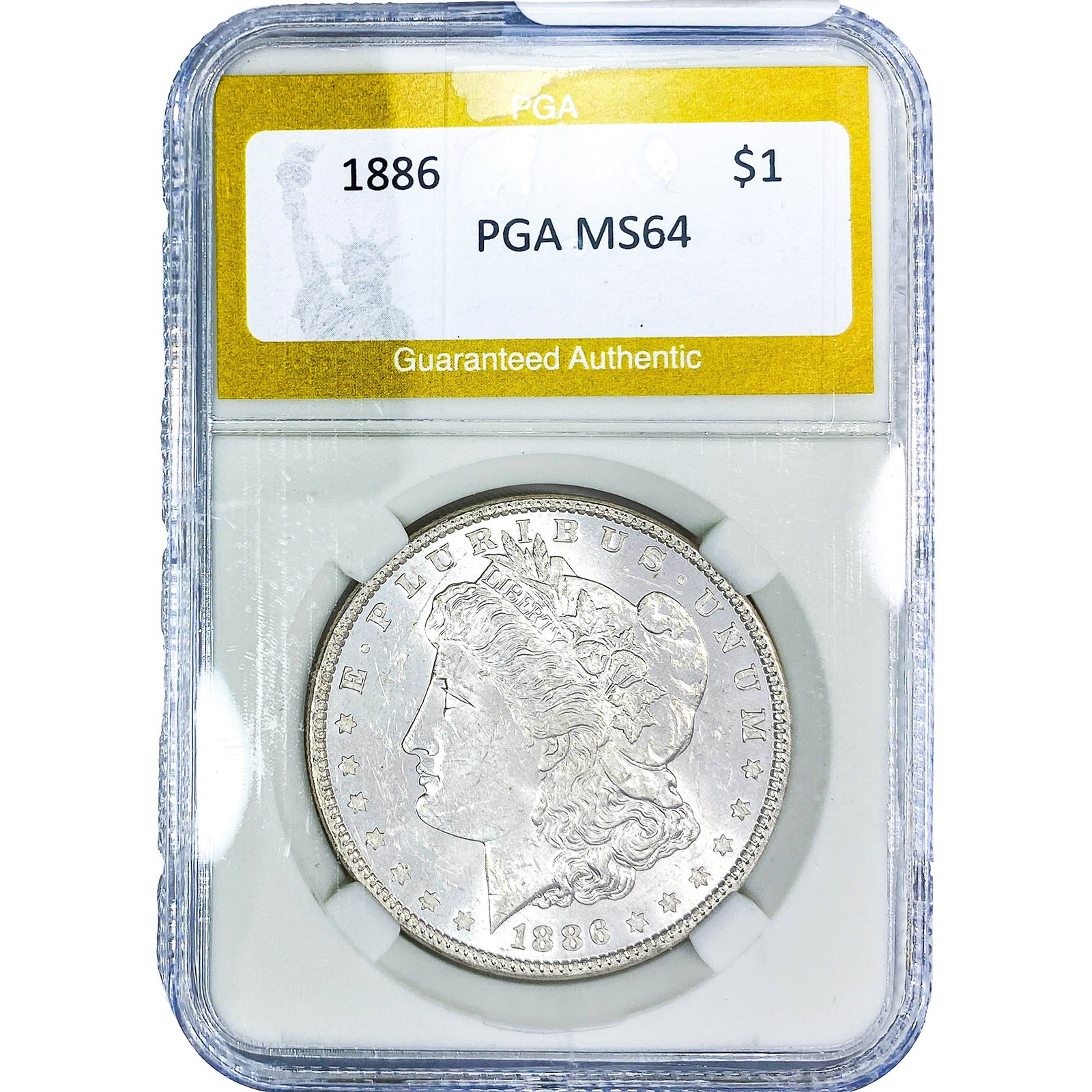 1886 Morgan Silver Dollar PGA MS64: 1886 Morgan Silver Dollar PGA MS64