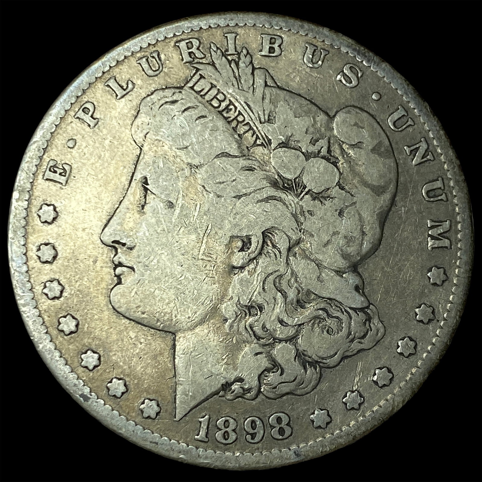1898-S Silver Morgan Dollar NICELY CIRCULATED: 1898-S Silver Morgan Dollar NICELY CIRCULATED