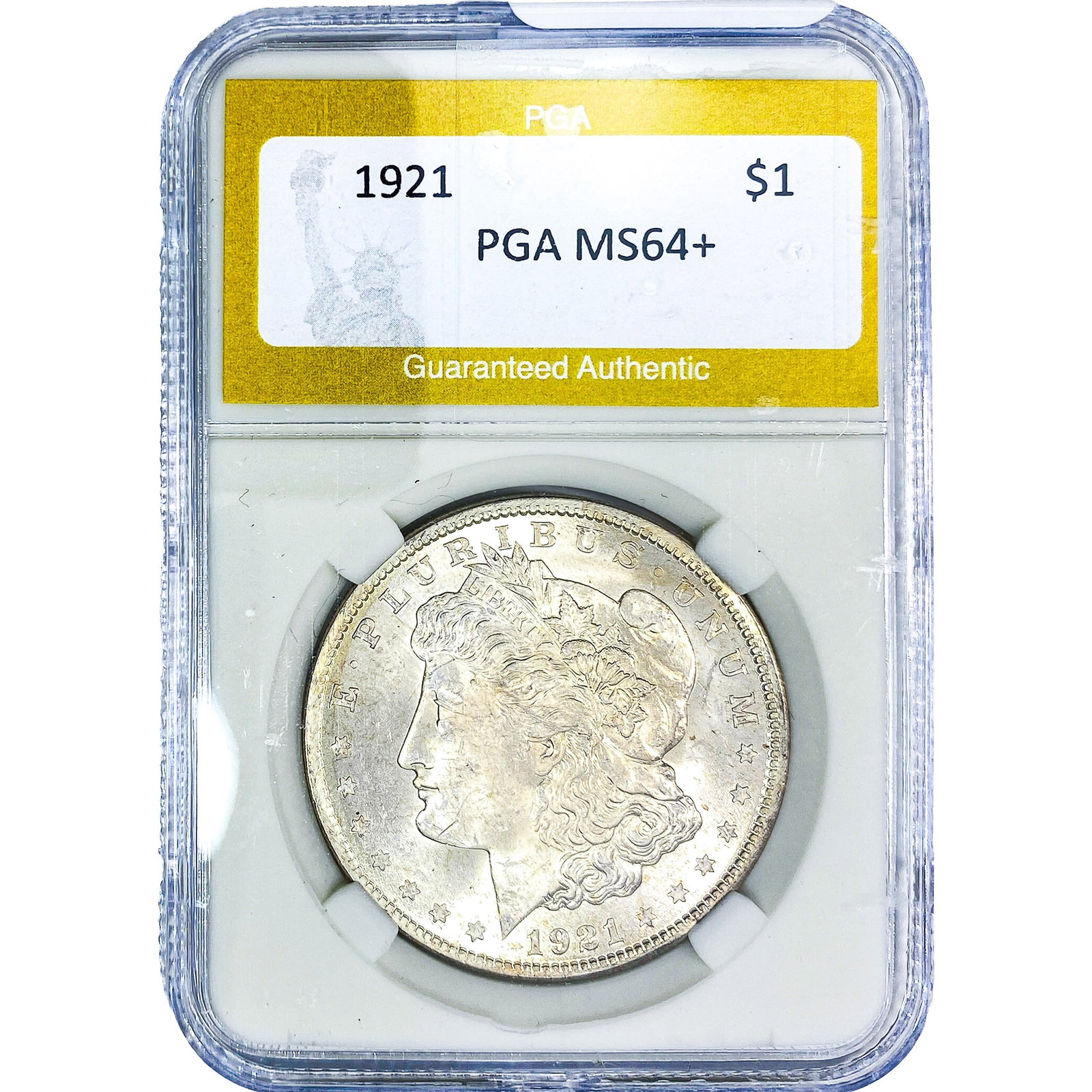 1921 Morgan Silver Dollar PGA MS64+: 1921 Morgan Silver Dollar PGA MS64+