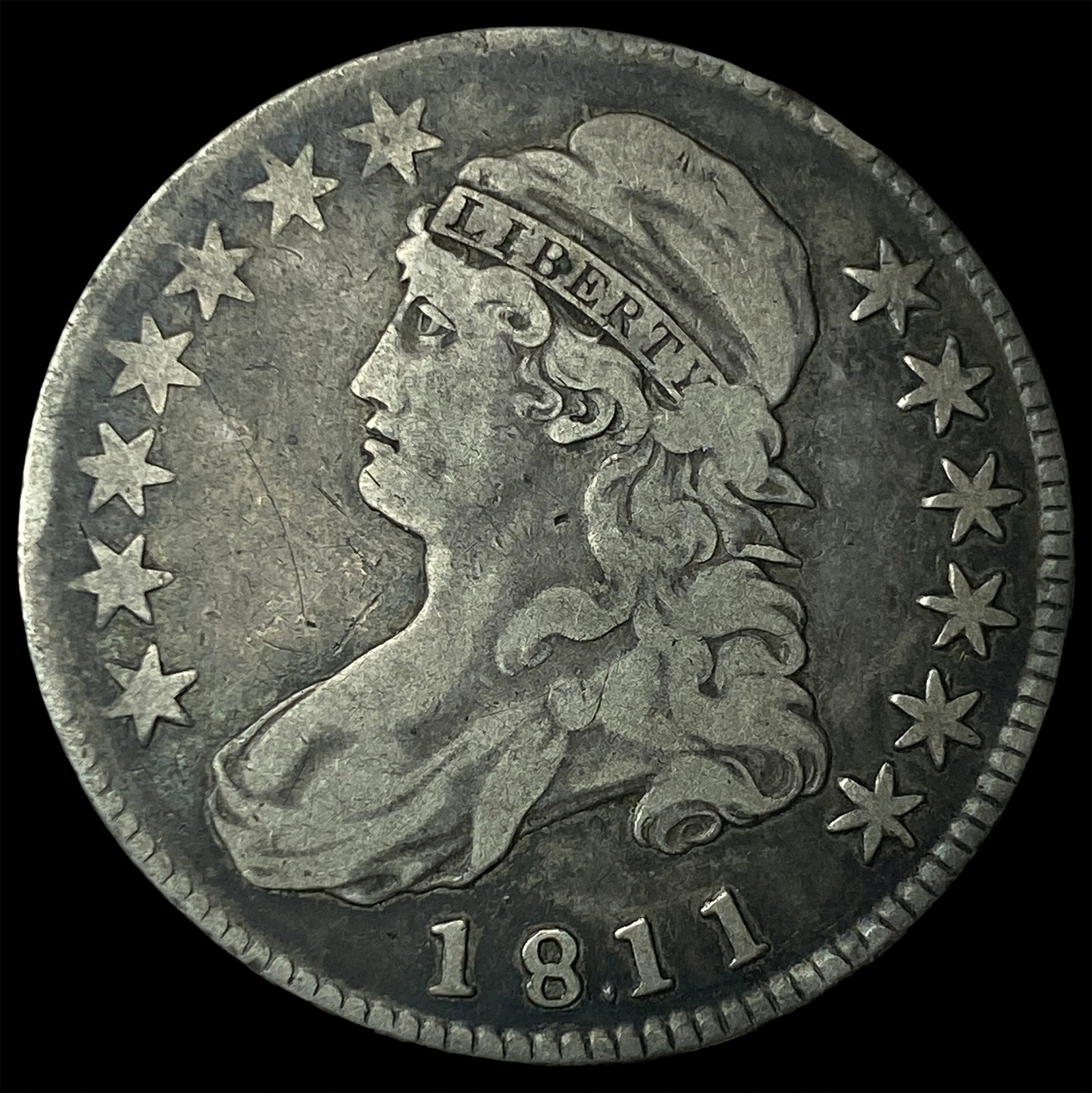 1811 Capped Bust Half Dollar LIGHTLY CIRCULATED (1 of 2)