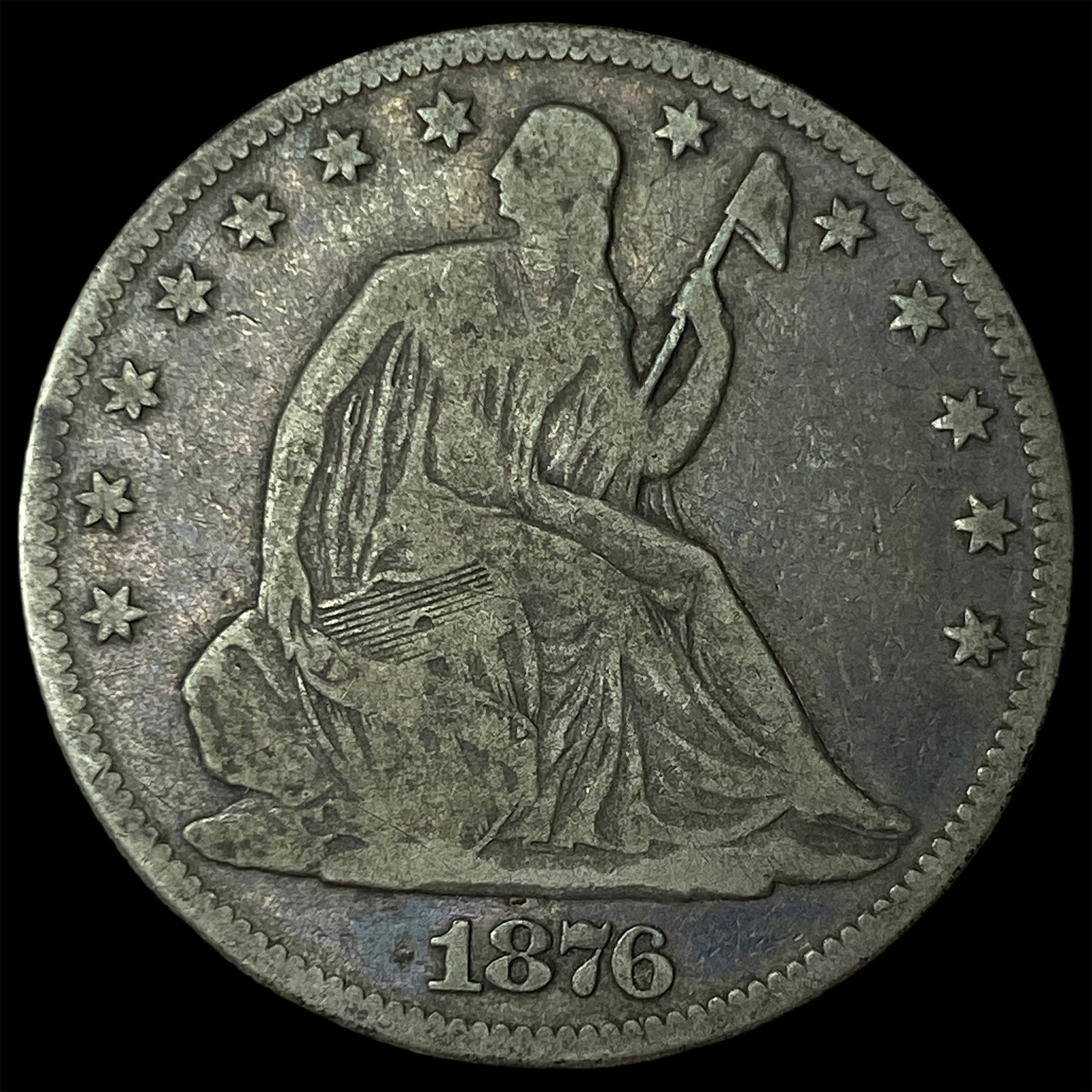 1876 Seated Liberty Half Dollar LIGHTLY CIRCULATED: 1876 Seated Liberty Half Dollar LIGHTLY CIRCULATED