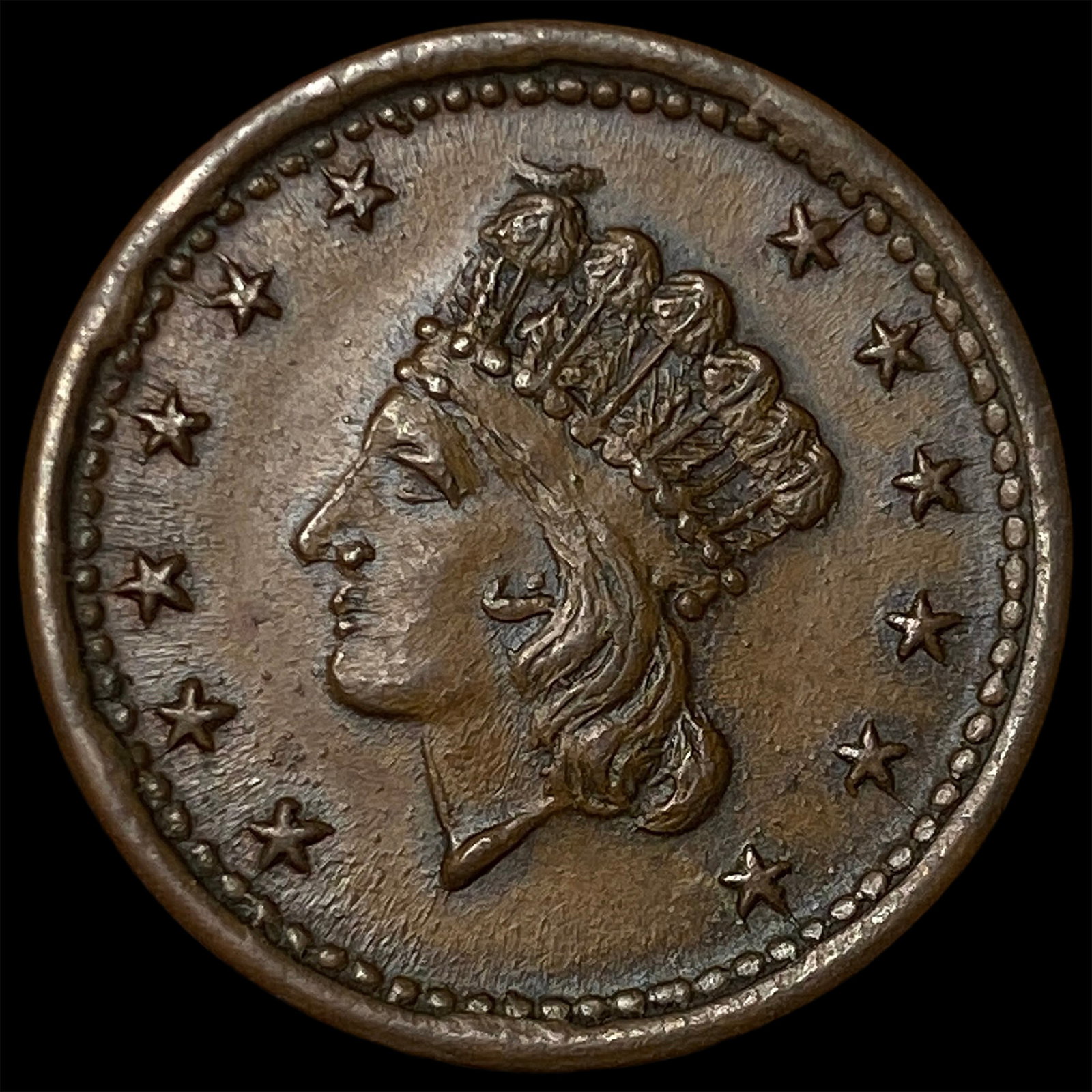 1864 Civil War Token "Union Forever" Copper UNCIRCULATED (1 of 2)