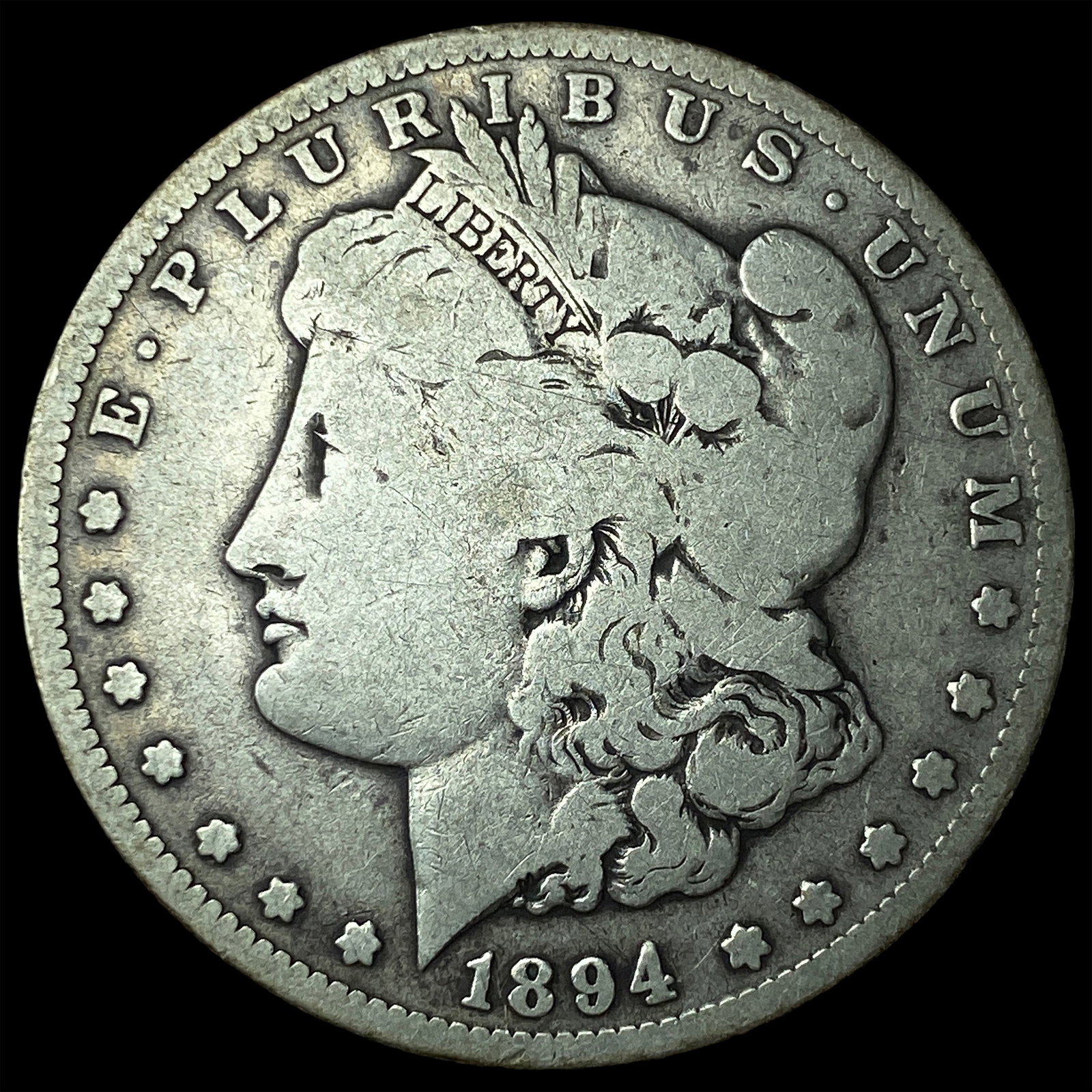 1894-S Silver Morgan Dollar NICELY CIRCULATED: 1894-S Silver Morgan Dollar NICELY CIRCULATED