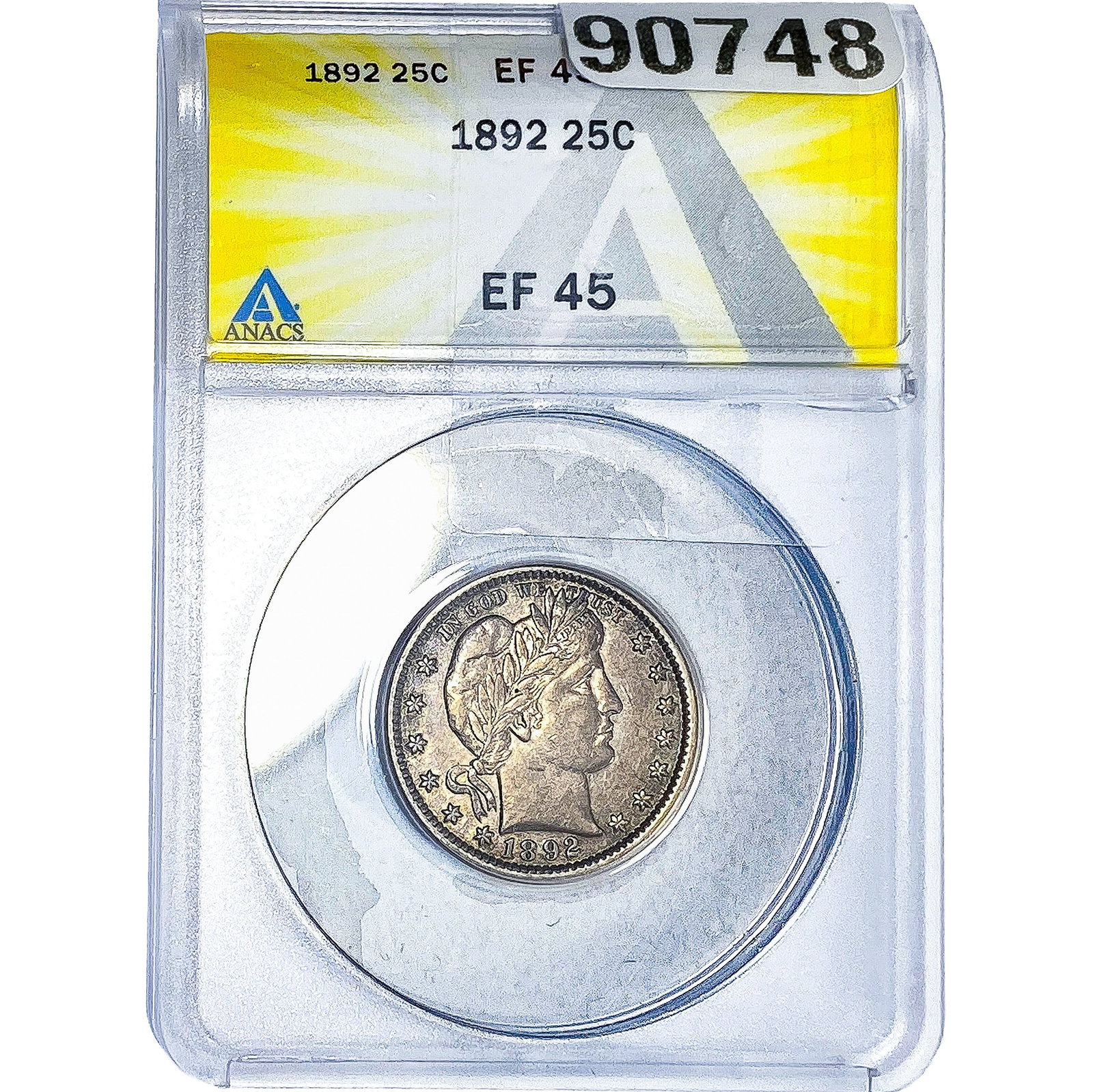 1892 Barber Quarter ANACS EF45 (1 of 2)