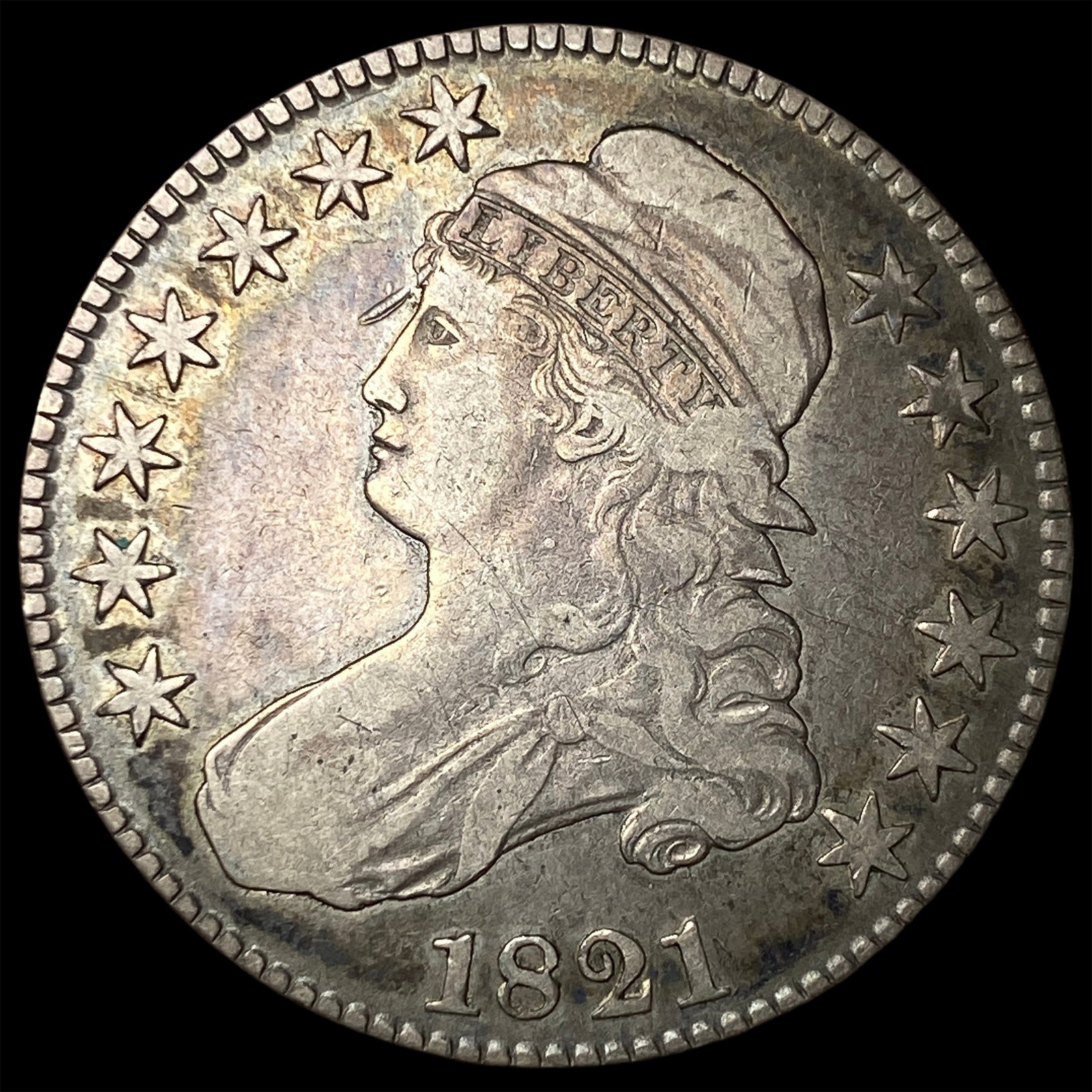 1821 Capped Bust Half Dollar NEARLY UNCIRCULATED (1 of 2)