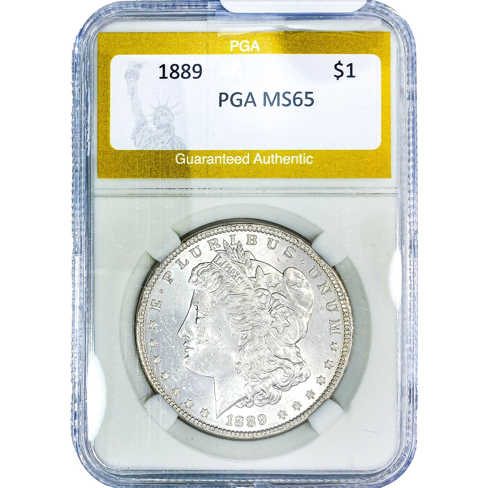 1889 Morgan Silver Dollar PGA MS65: 1889 Morgan Silver Dollar PGA MS65
