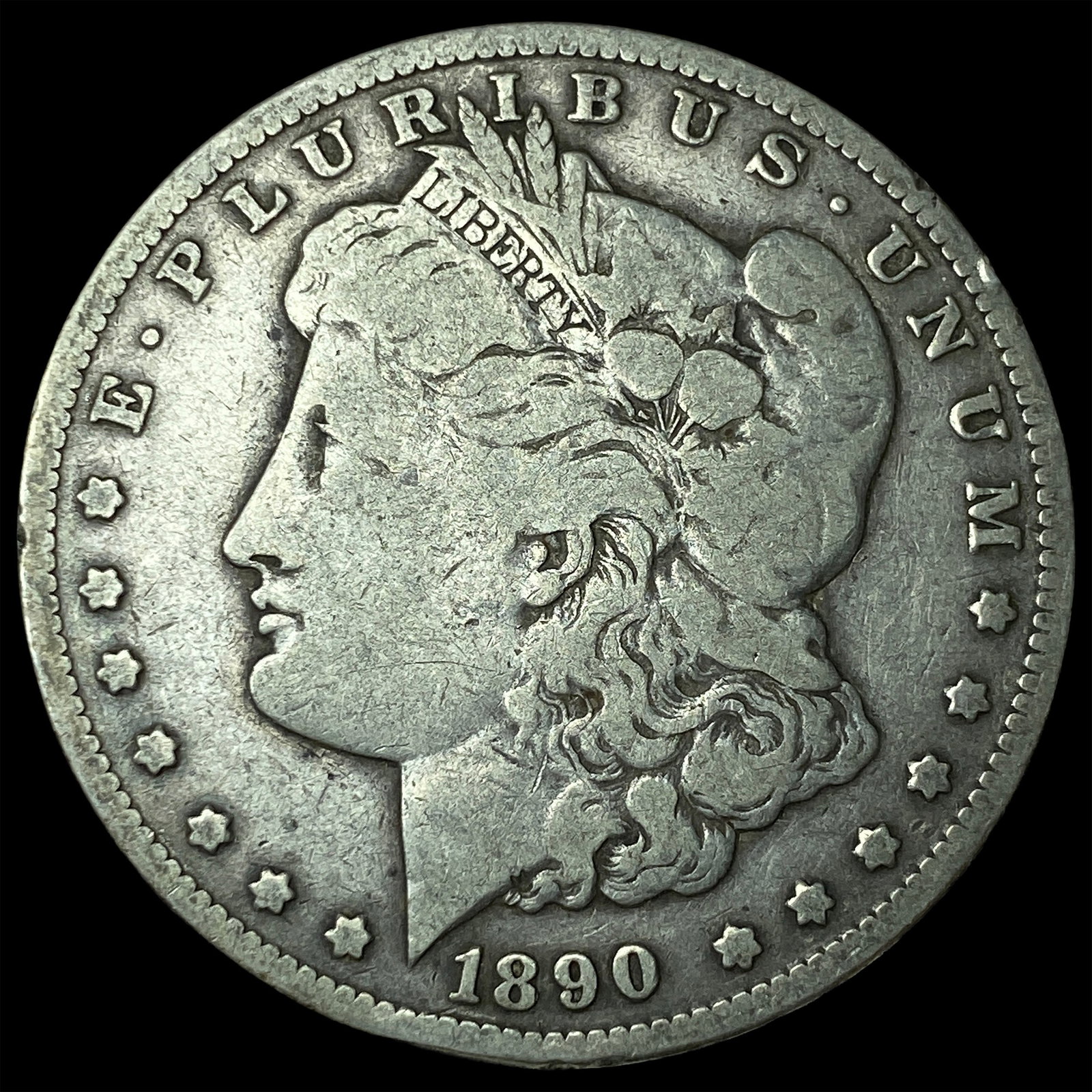 1890-CC Silver Morgan Dollar NICELY CIRCULATED: 1890-CC Silver Morgan Dollar NICELY CIRCULATED