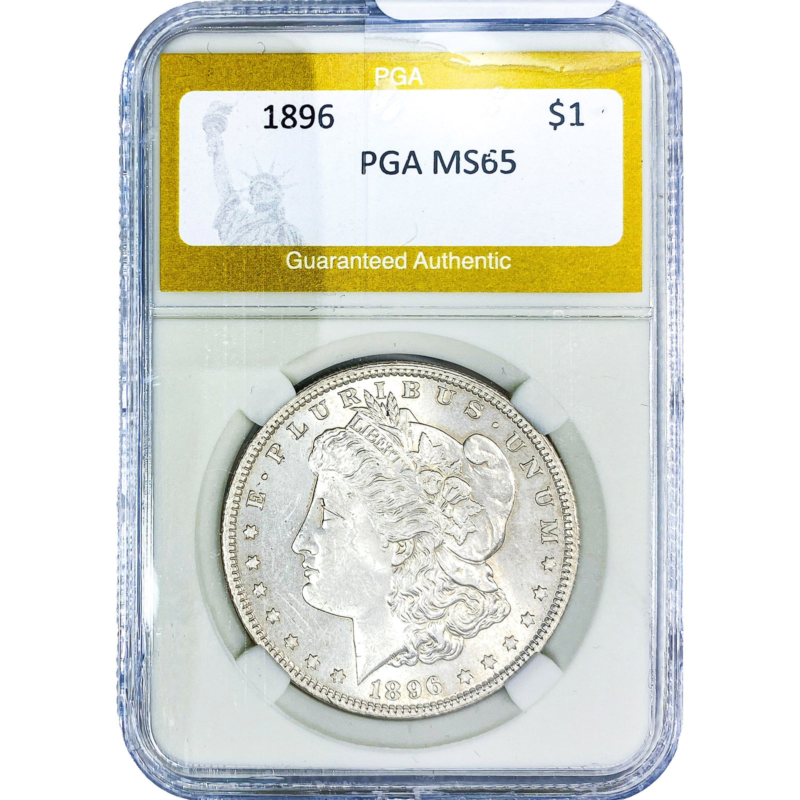 1896 Morgan Silver Dollar PGA MS65: 1896 Morgan Silver Dollar PGA MS65