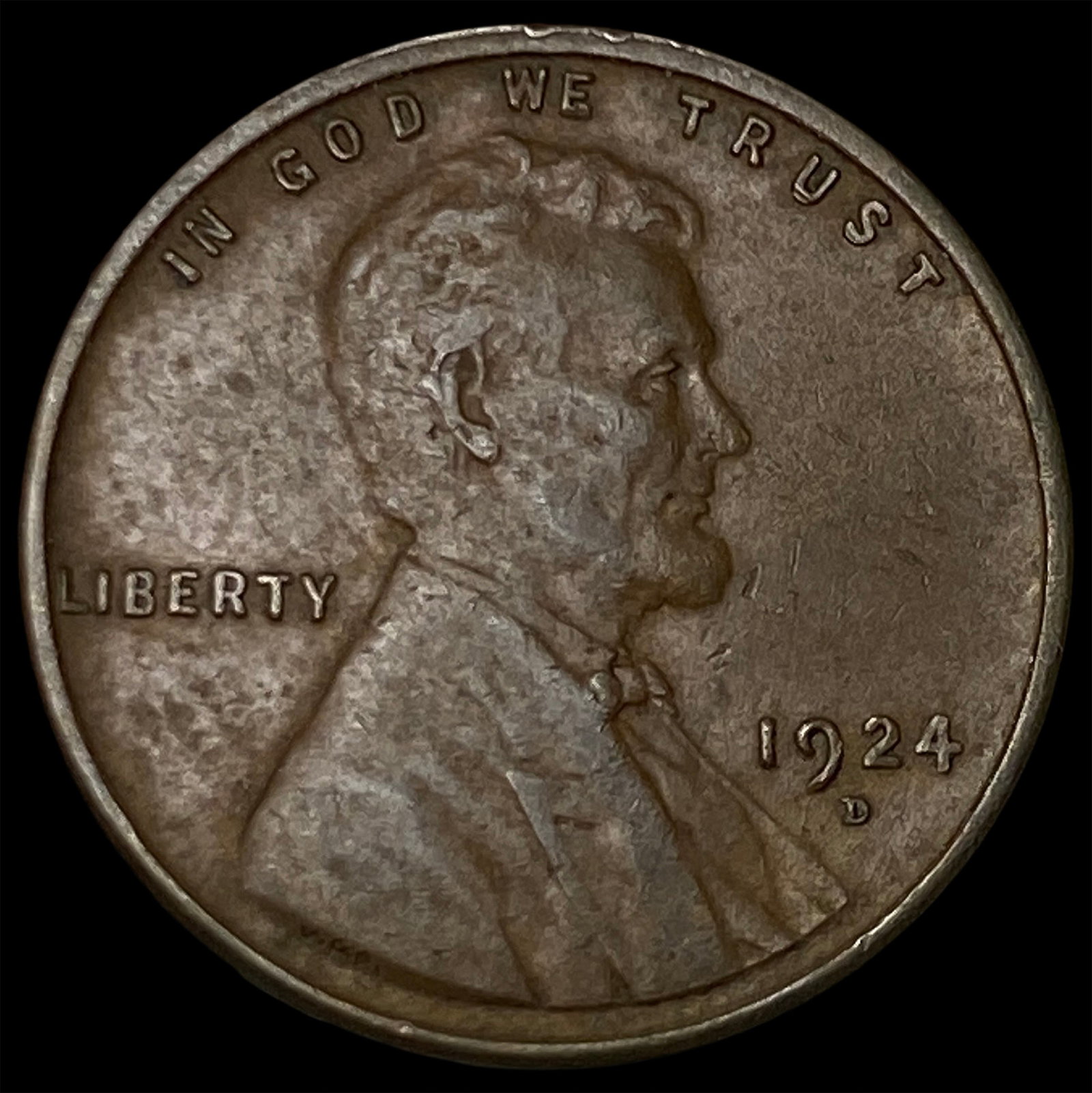 1924-D Lincoln Wheat Cent NEARLY UNCIRCULATED: 1924-D Lincoln Wheat Cent NEARLY UNCIRCULATED