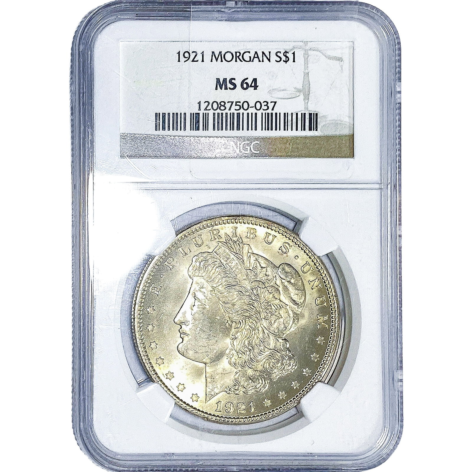 1921 Morgan Silver Dollar NGC MS64: 1921 Morgan Silver Dollar NGC MS64