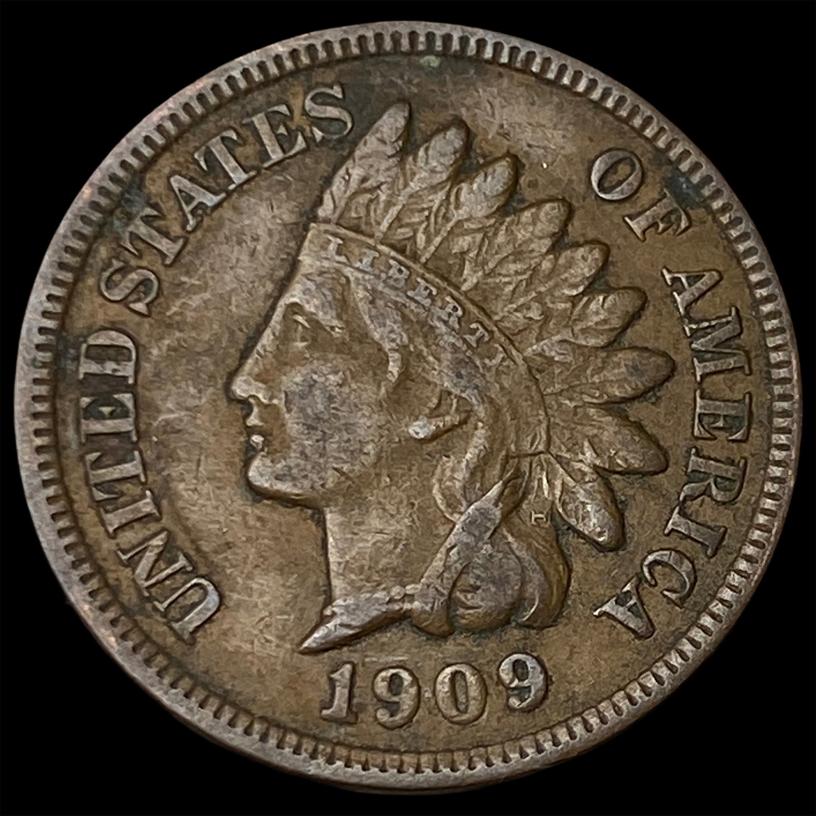 1909 Indian Head Cent NEARLY UNCIRCULATED: 1909 Indian Head Cent NEARLY UNCIRCULATED