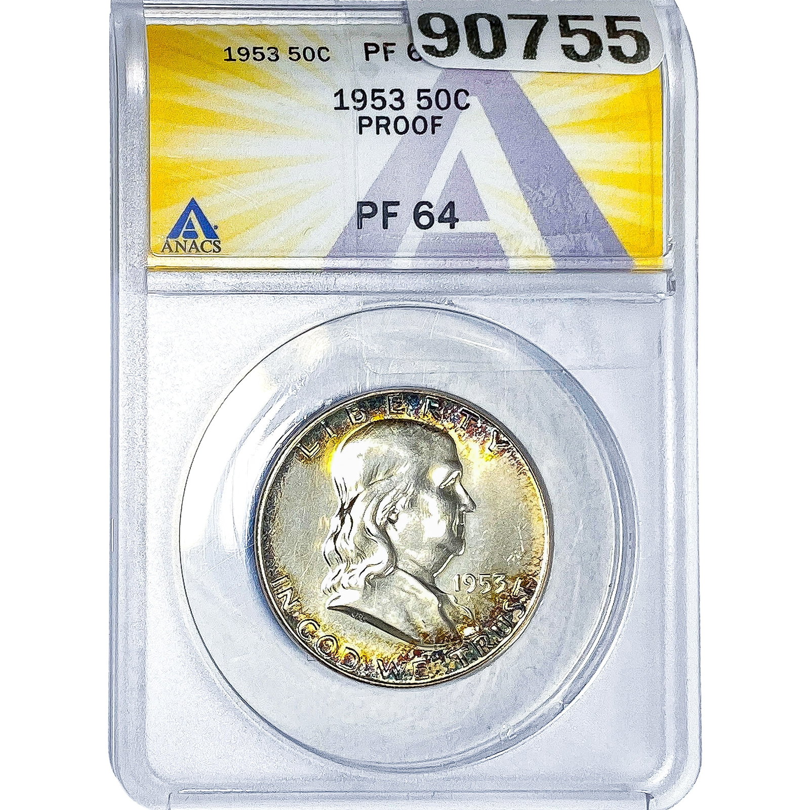 1953 Franklin Half Dollar ANACS PF64: 1953 Franklin Half Dollar ANACS PF64