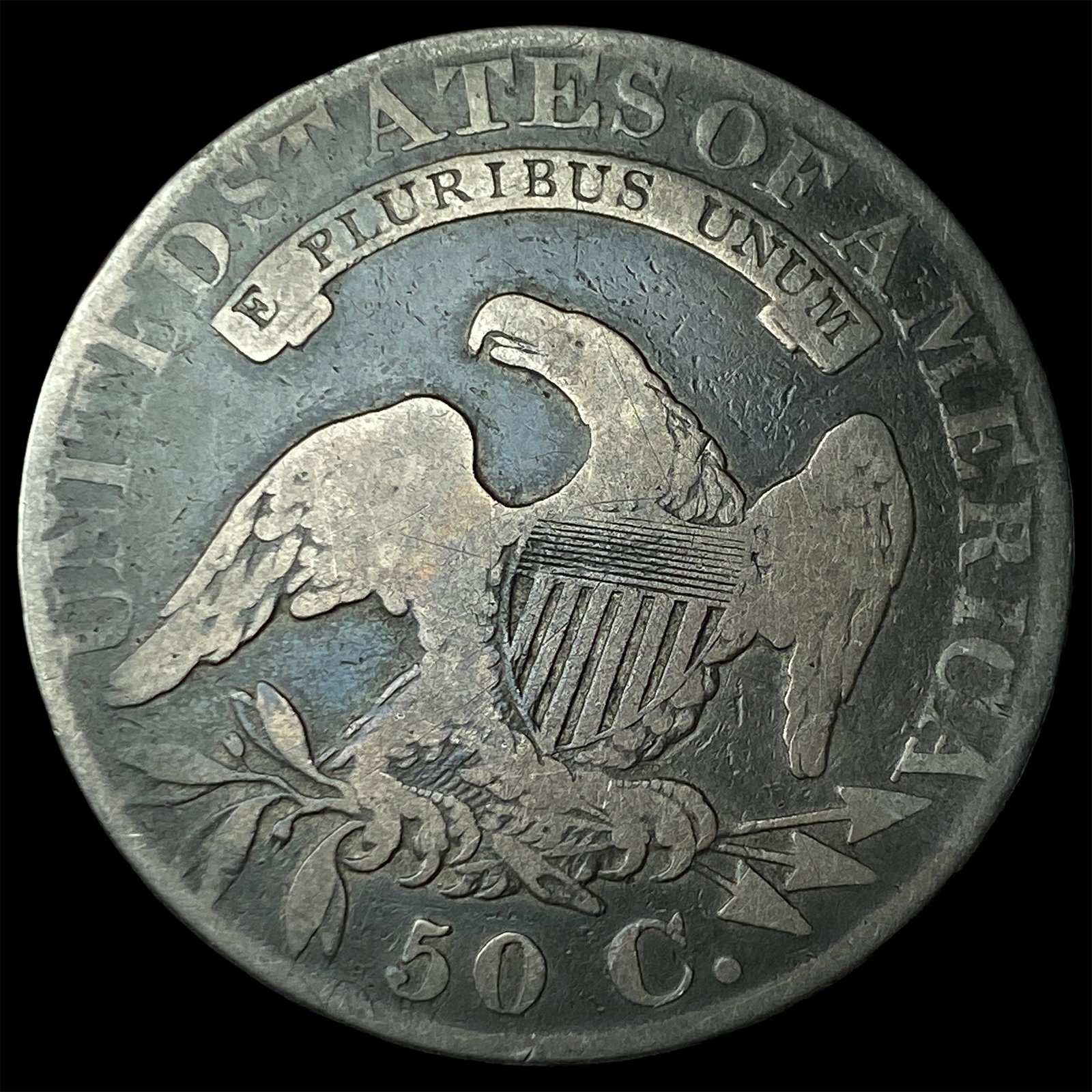 1827 Capped Bust Half Dollar LIGHTLY CIRCULATED - 2