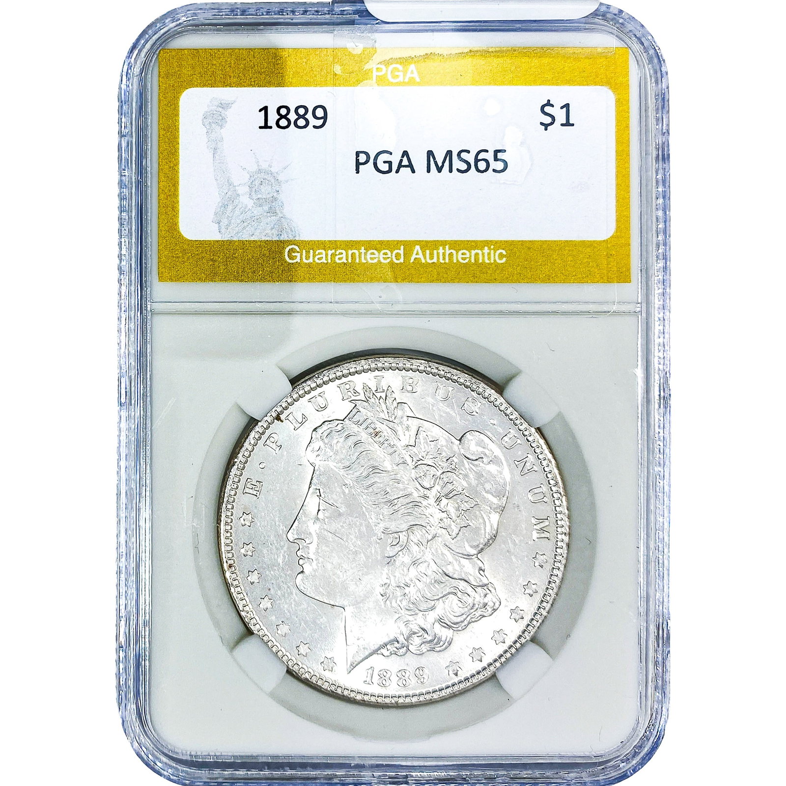 1889 Morgan Silver Dollar PGA MS65: 1889 Morgan Silver Dollar PGA MS65