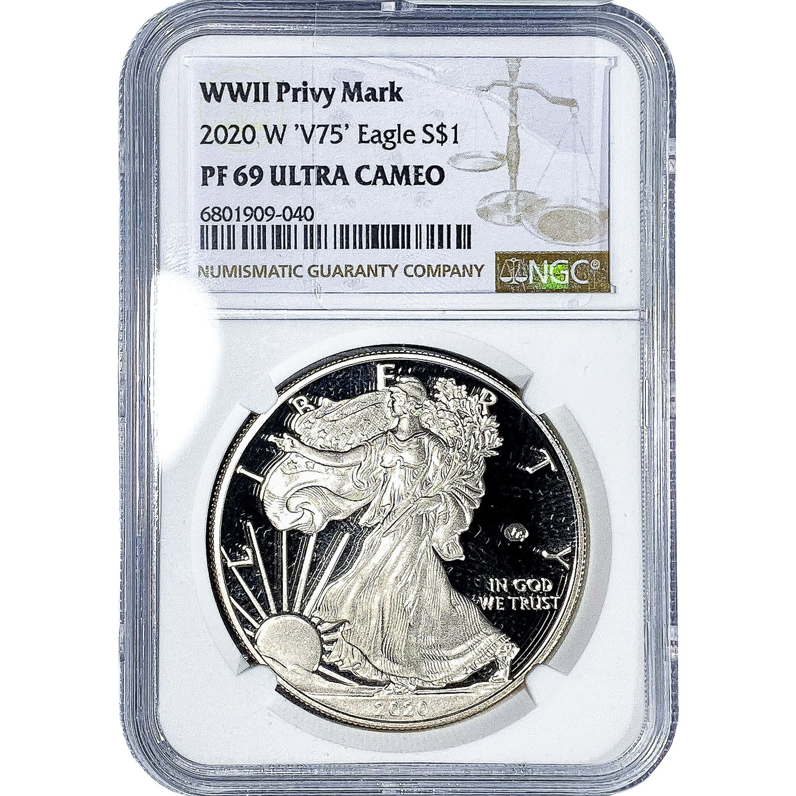 2020-W Silver Eagle NGC PF69 Ultra Cameo: 2020-W Silver Eagle NGC PF69 Ultra Cameo