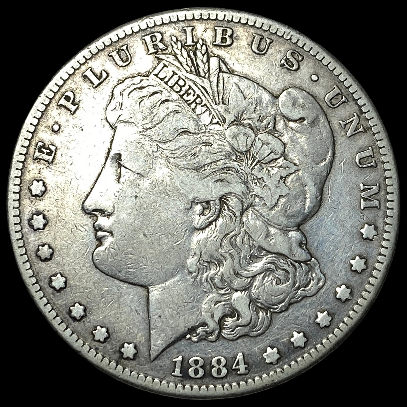 1884-S Silver Morgan Dollar NEARLY UNCIRCULATED: 1884-S Silver Morgan Dollar NEARLY UNCIRCULATED