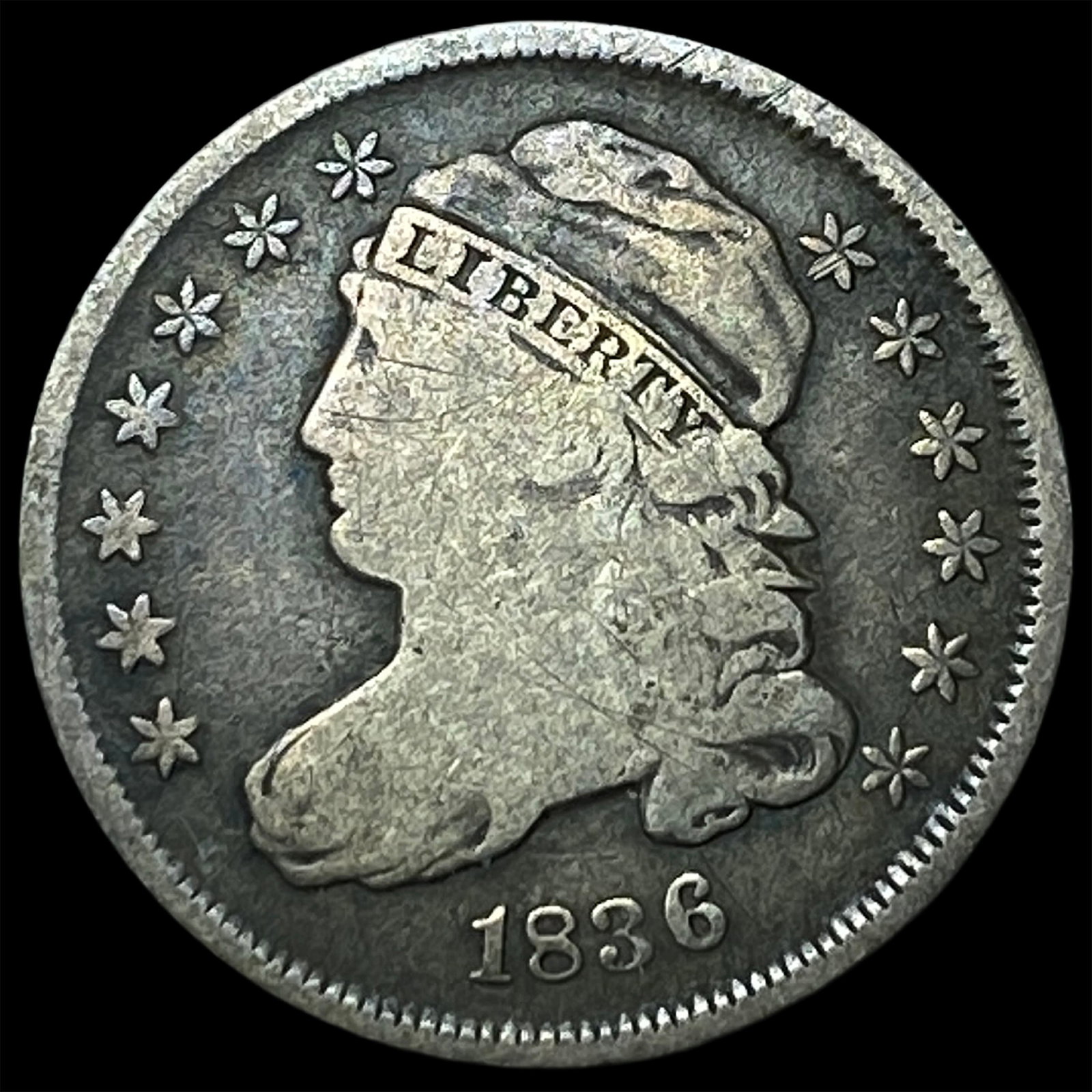 1836 Capped Bust Dime LIGHTLY CIRCULATED: 1836 Capped Bust Dime LIGHTLY CIRCULATED